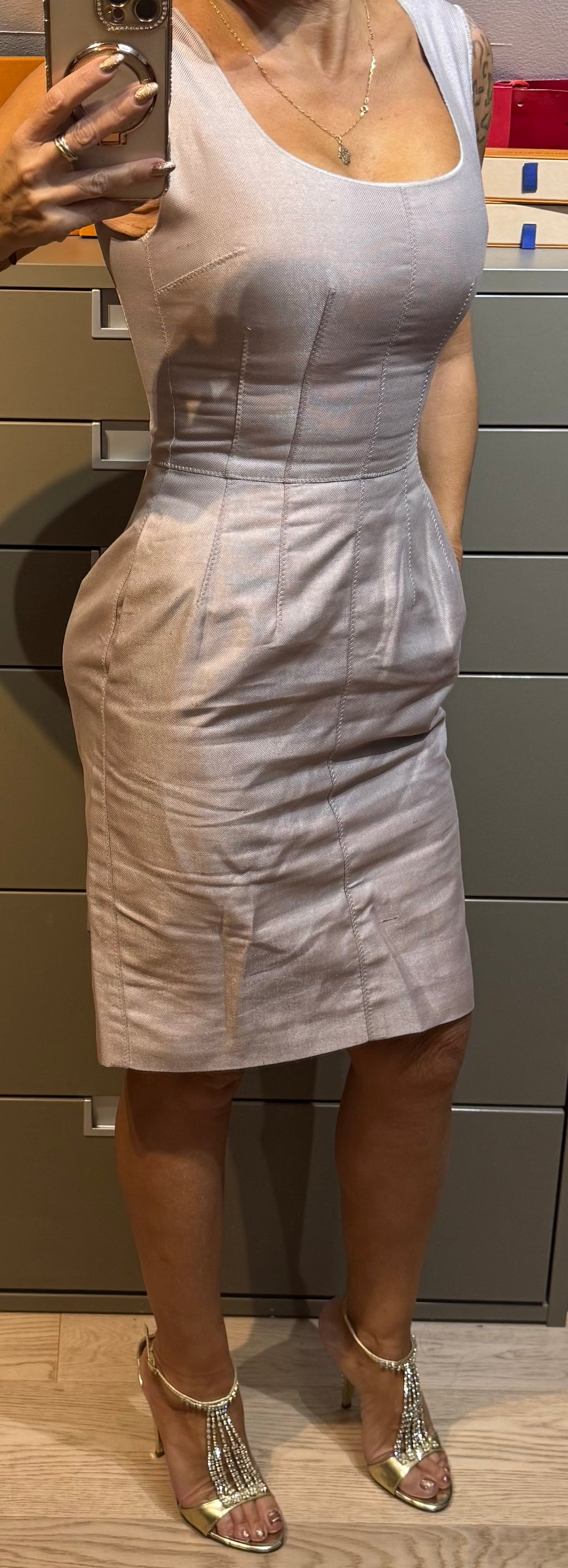 ✨ Dolce & Gabbana - Robe fourreau dorée - T34 XS ✨