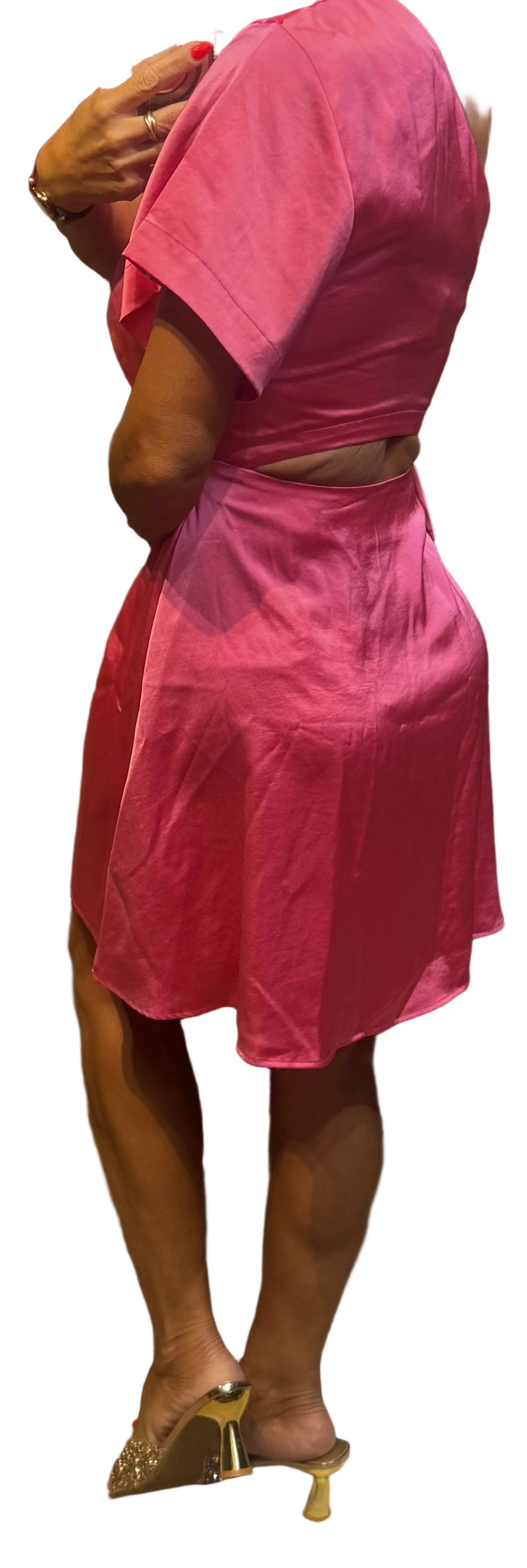 ✨ Neuve 325€ - Claudie Pierlot - Robe asymétrique Rose - T36 ✨