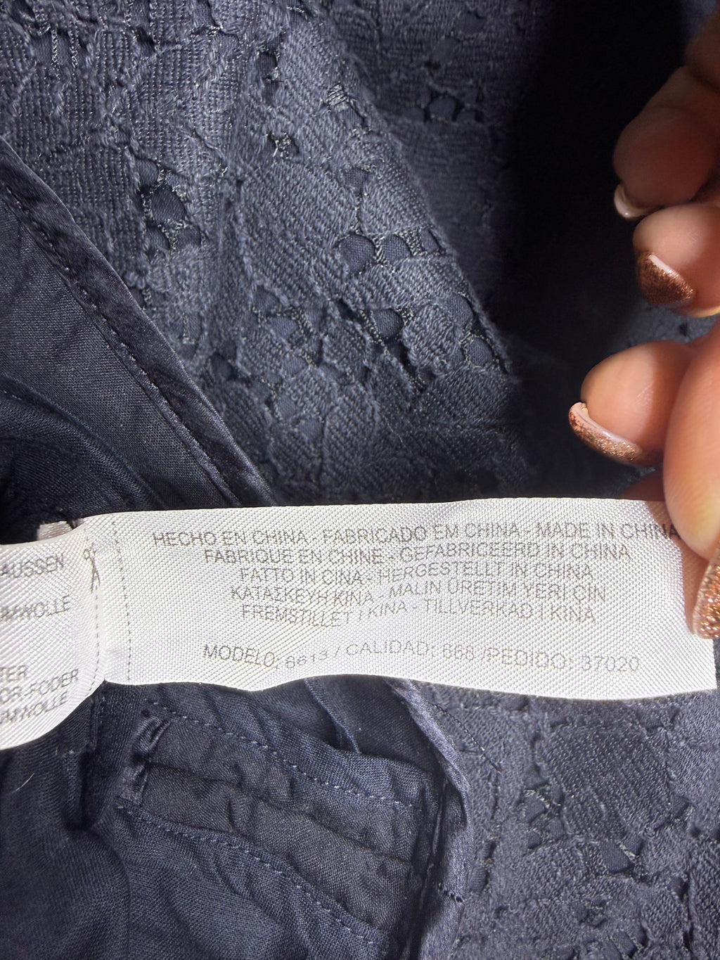 ✨ Massimo Dutti - Robe Dentelle droite noire - T36/38 ✨