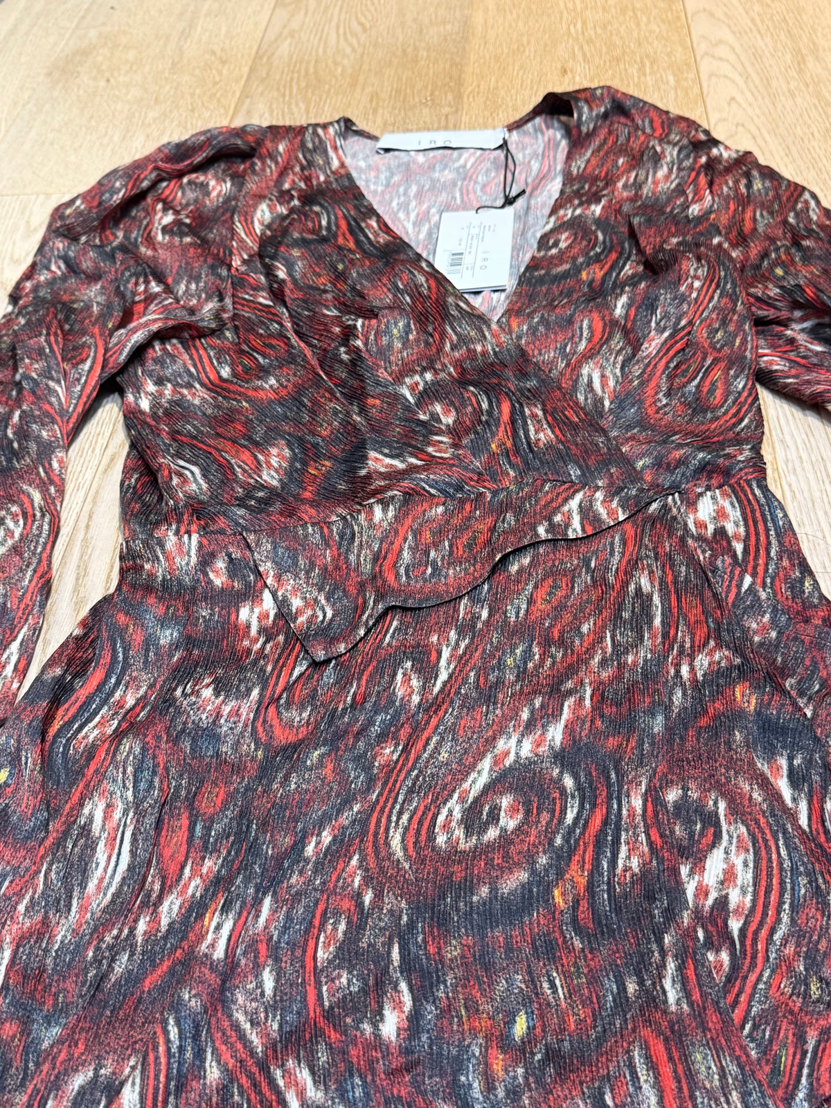 ✨ Neuve 535€ IRO Paris Robe «Chaytonspe » 100% Soie 36 ok 38 ✨