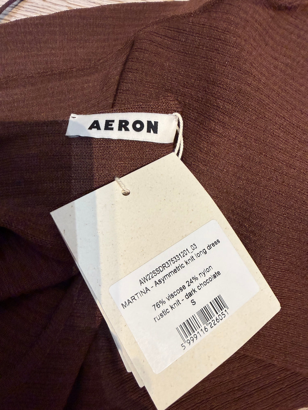 ✨ Neuve 850€! AERON robe asymétrique marron S ok M ✨