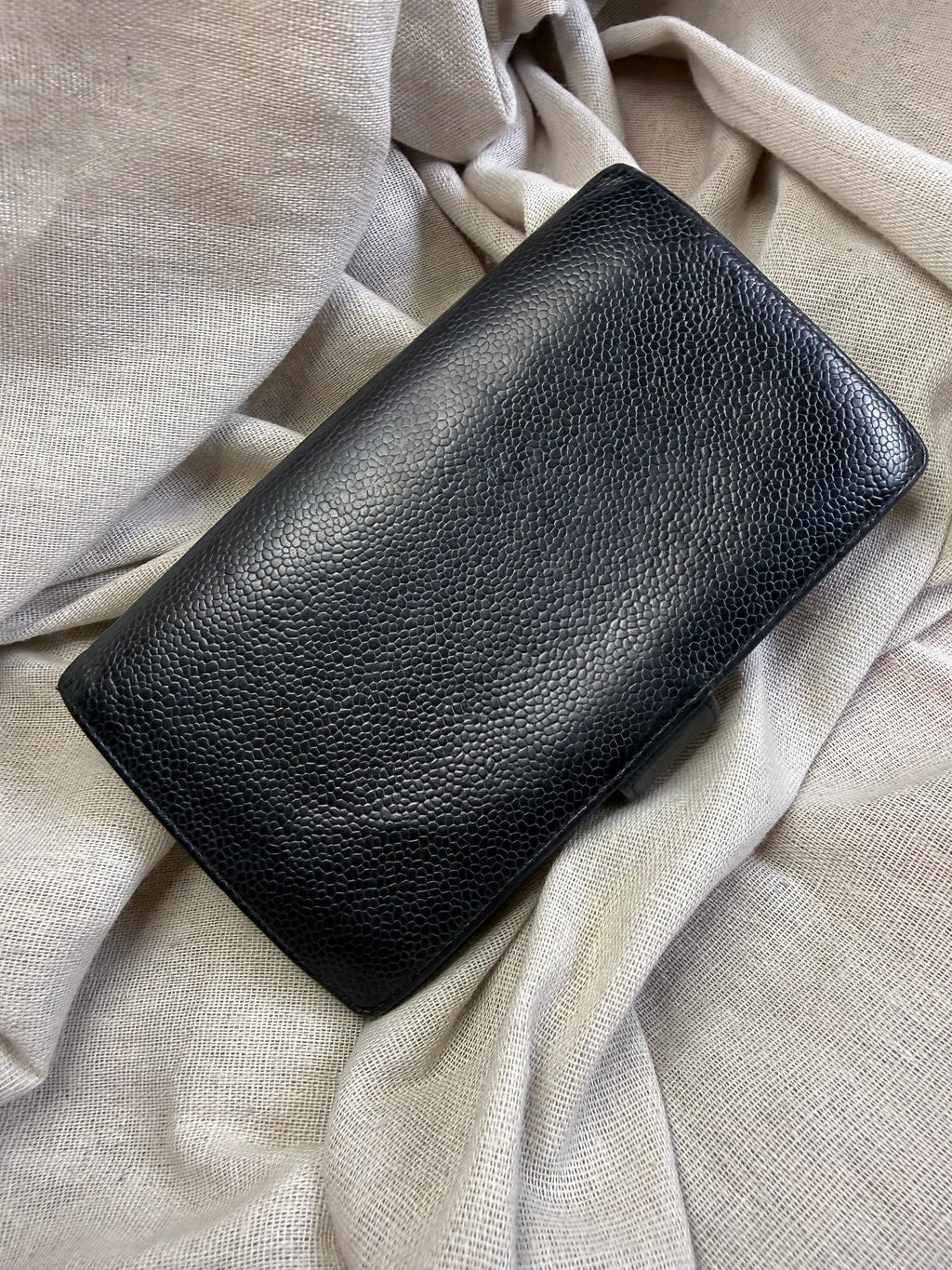 ✨ CHANEL – Grand Portefeuille CC Timeless en Cuir Caviar Noir ✨