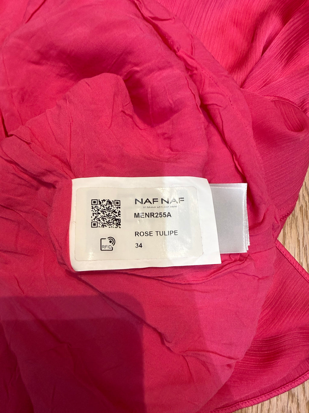 ✨ Naf Naf - Robe satin fuschia - T34 ✨