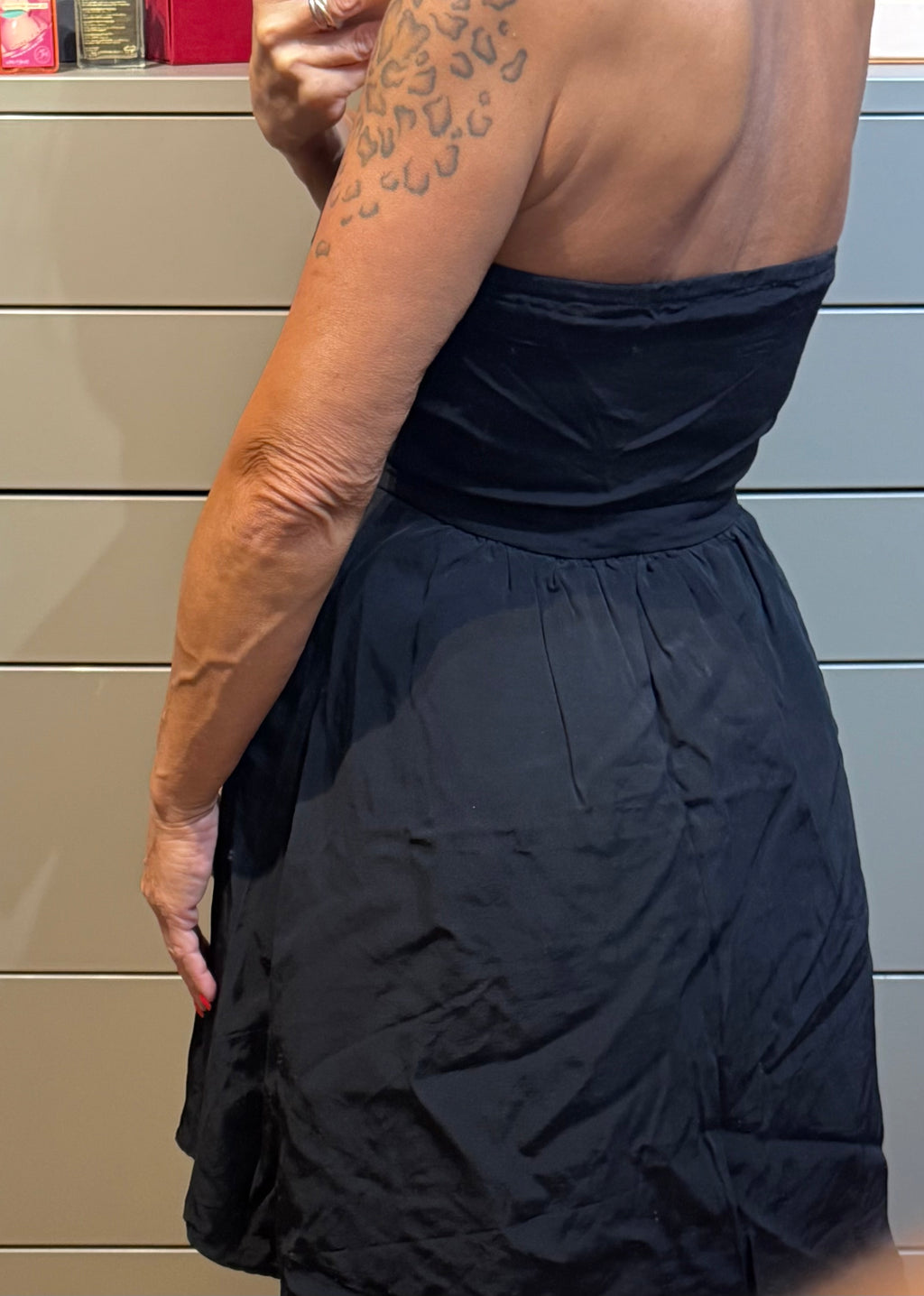 ✨ Neuve 99€ NAF NAF  Robe Cocktail Bustier Noire (Tulle & Silicone) – T38 ✨