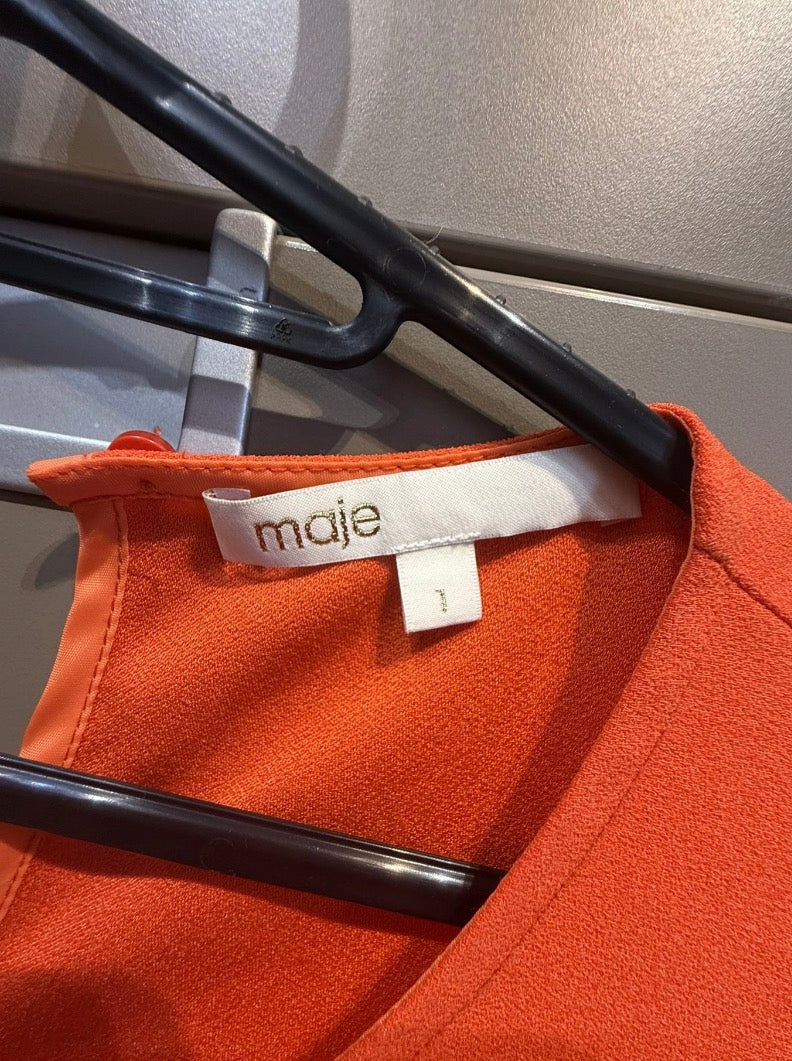 ✨ Maje - Robe évasée orange - T36 ✨