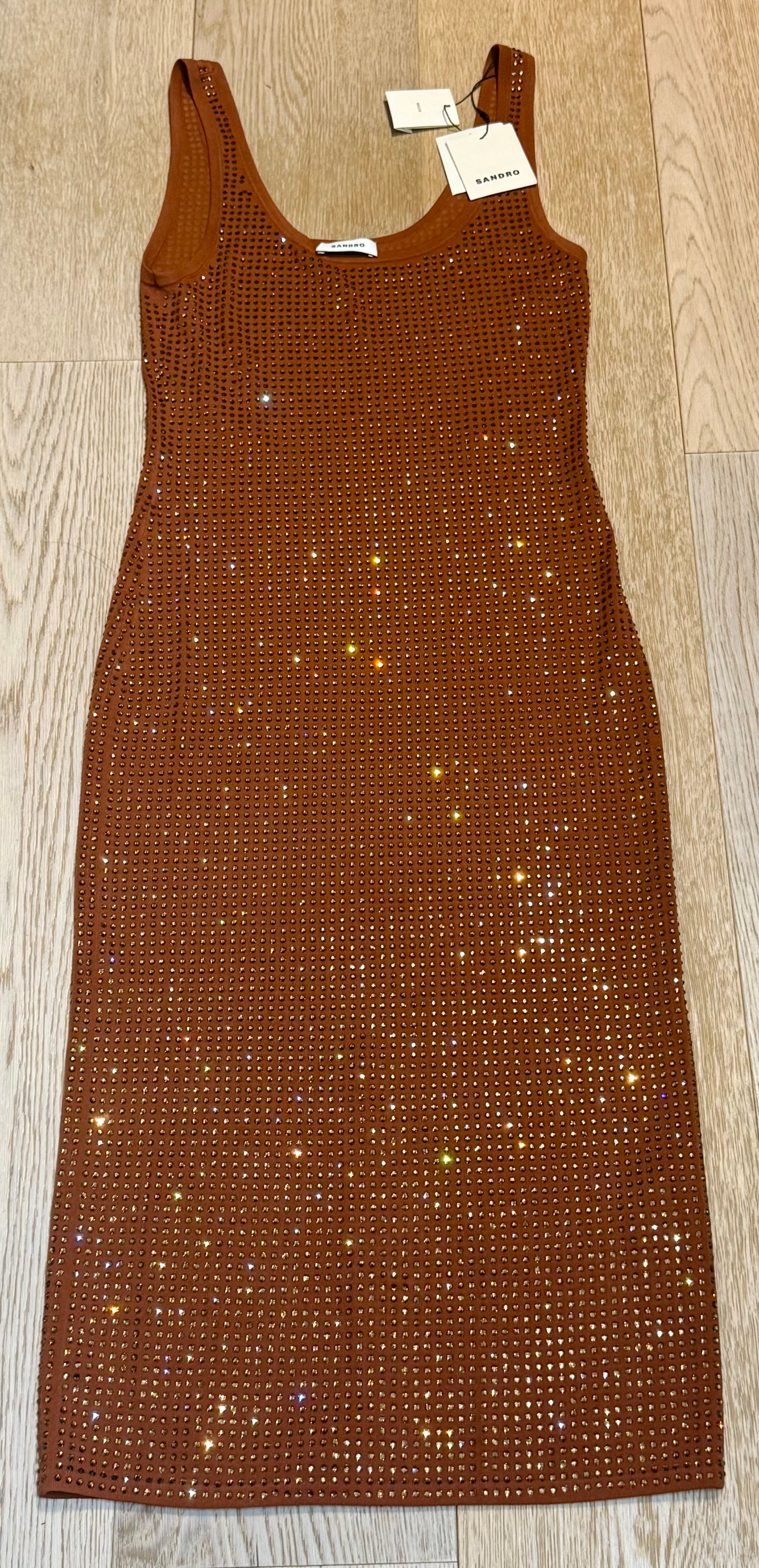 ✨ Neuve valeur 515€ Robe Full Strass Sandro T36 ✨