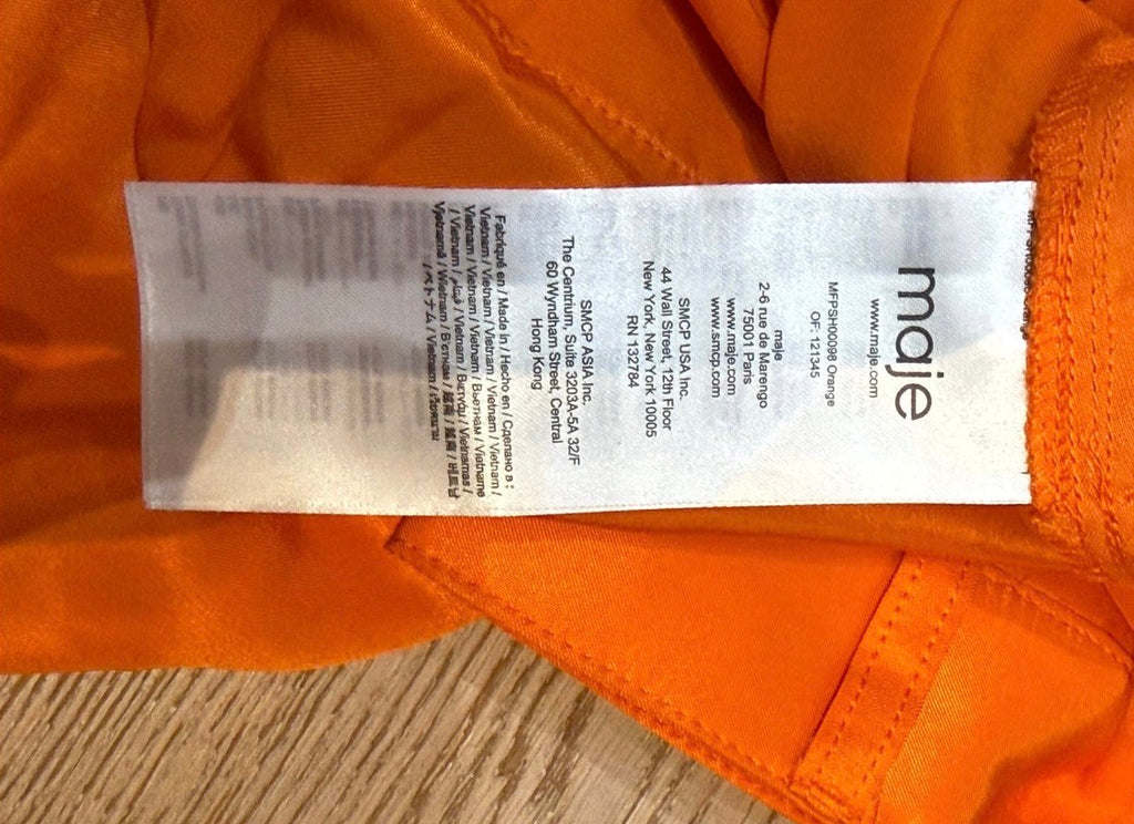 ✨ Neuf 150€ - Maje - Short Bermuda Orange - T34 XS ✨