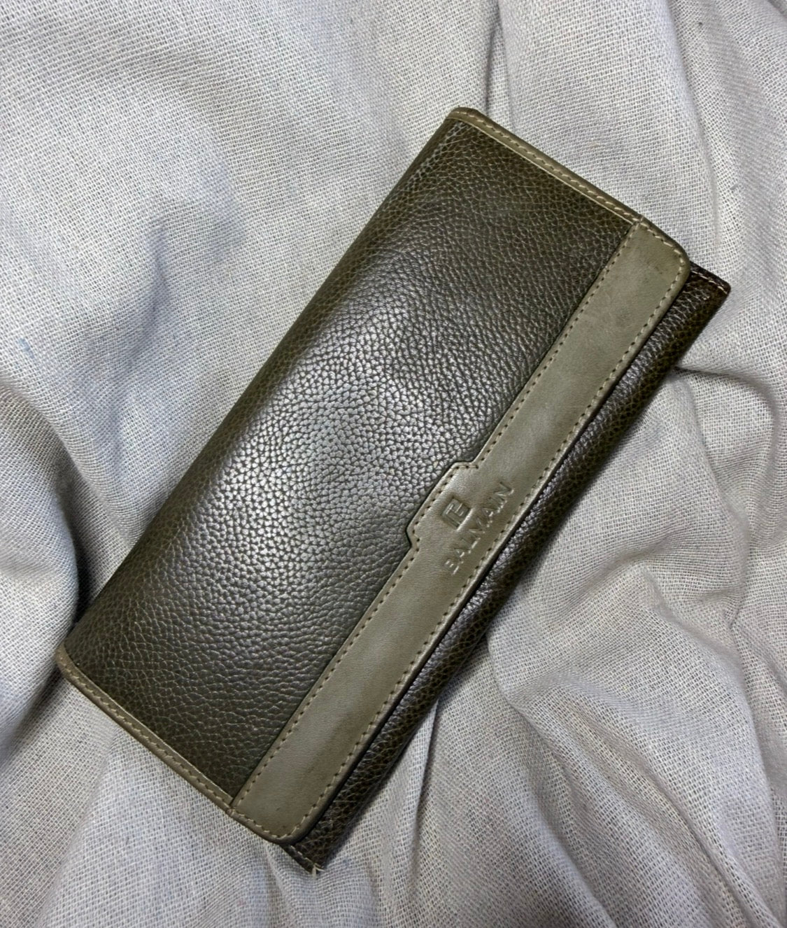 ✨ Balmain - Long Portefeuille Wallet kaki ✨