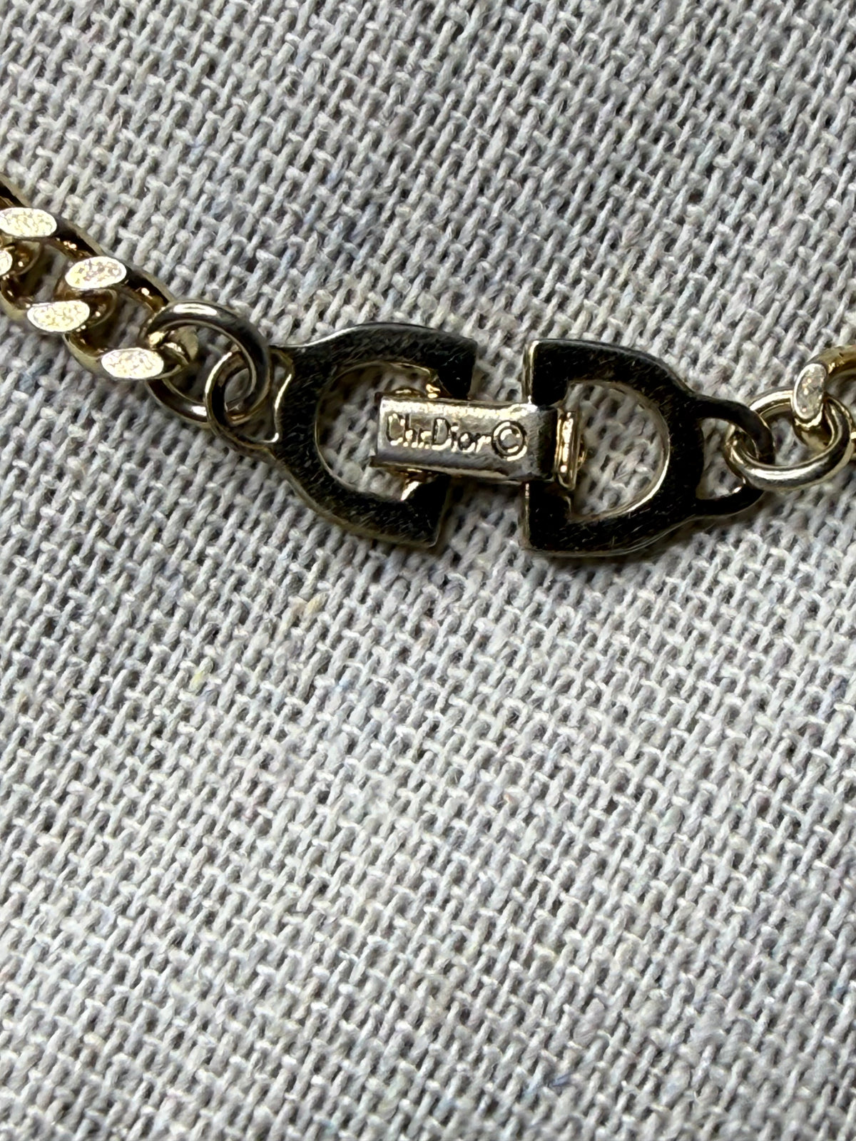 ✨ Bracelet Gourmette Vintage Christian Dior « CD » en Plaqué Or (1980) ✨