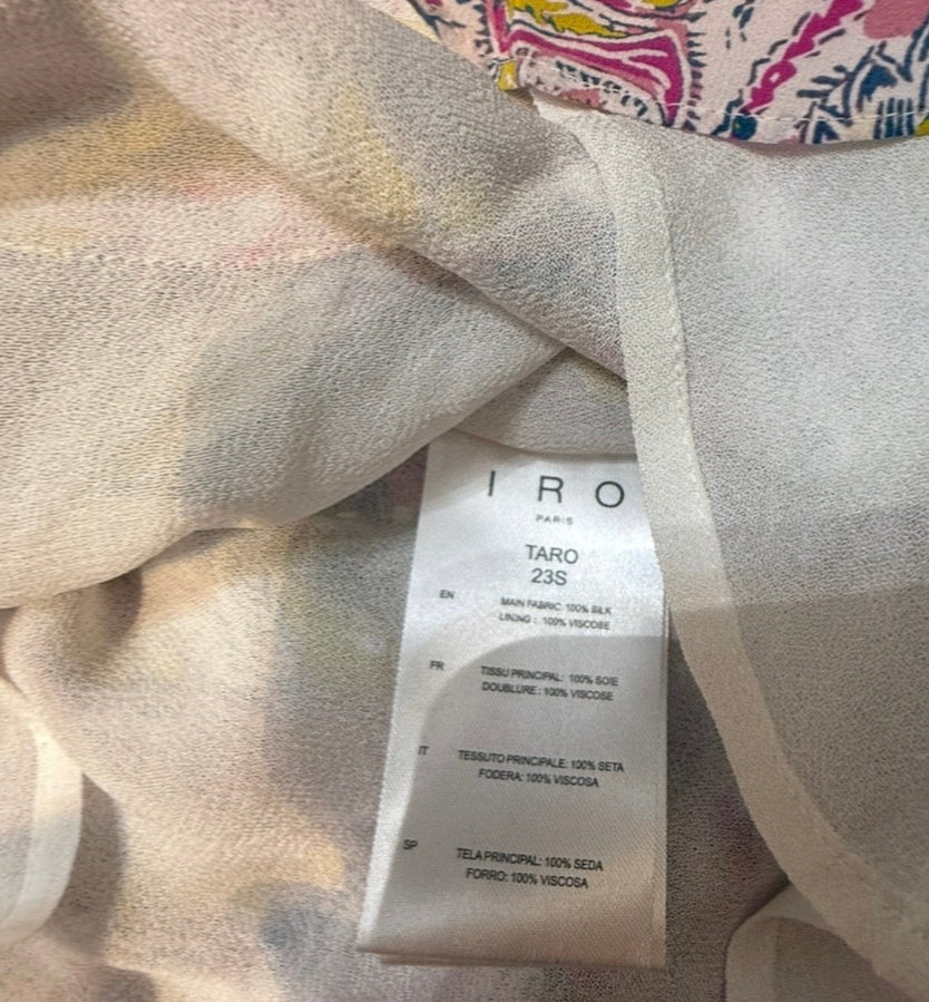 ✨ Neuve 625€ - Iro - Robe asymétrique 100% soie - T36 ok 38 ✨