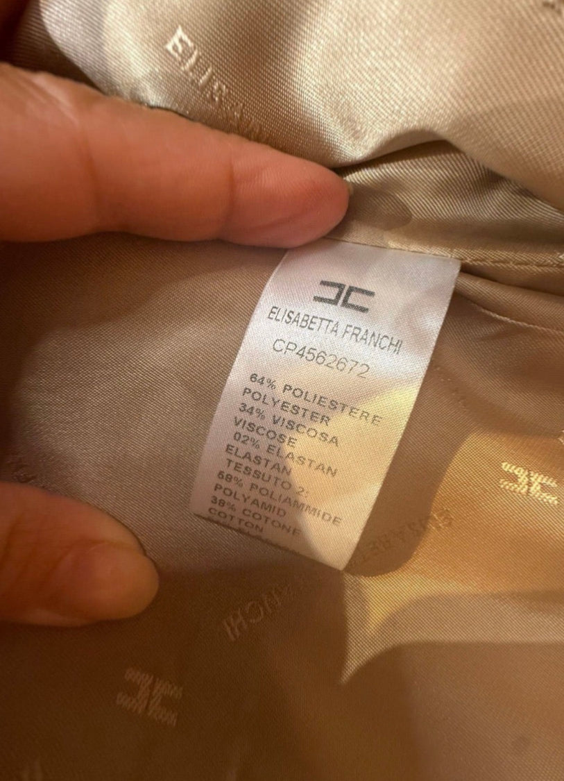 ✨ Elisabetta Franchi - Luxe - Manteau long Gold - T36 ✨