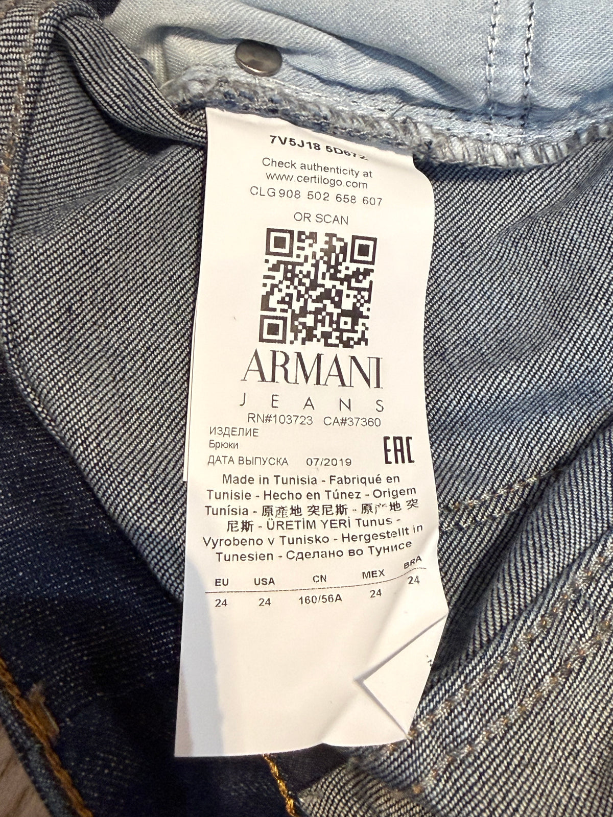 ✨ Neuf valeur 250€ - Armani Jeans - jean slim - T34 ok petit 36 ✨