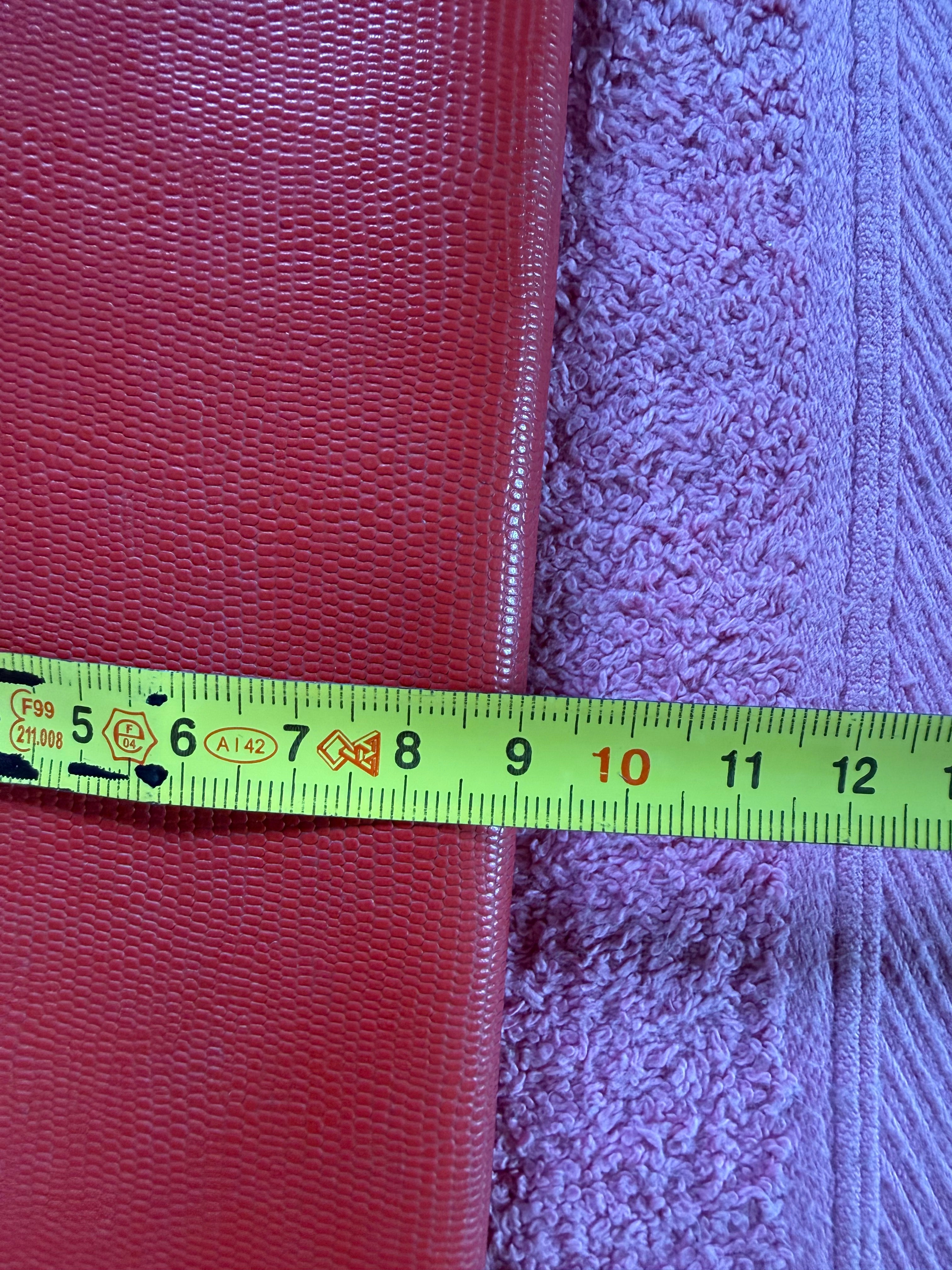✨ Portefeuille long Vintage Céline Paris – Cuir Rouge façon Lézard & Fermoir Cercle Doré ✨