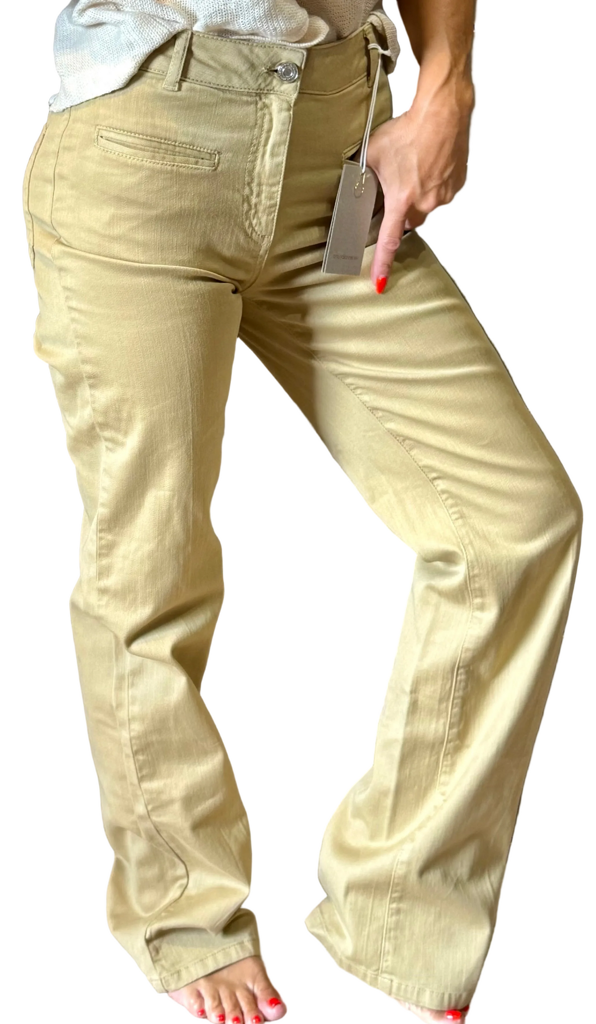 ✨  Neuf 245€ PROTOTYPE UNIQUE Vanessa Bruno – Pantalon Flare Beige (T.36) ✨