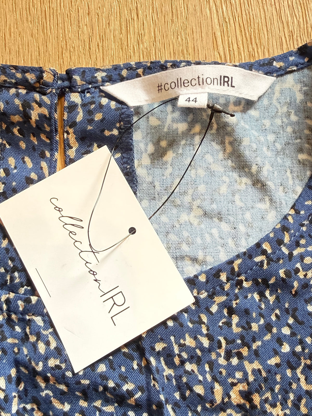 ✨ Neuve 39,99€ Collection IRL Robe fluide bleue imprimée Naja - Taille 44 ✨