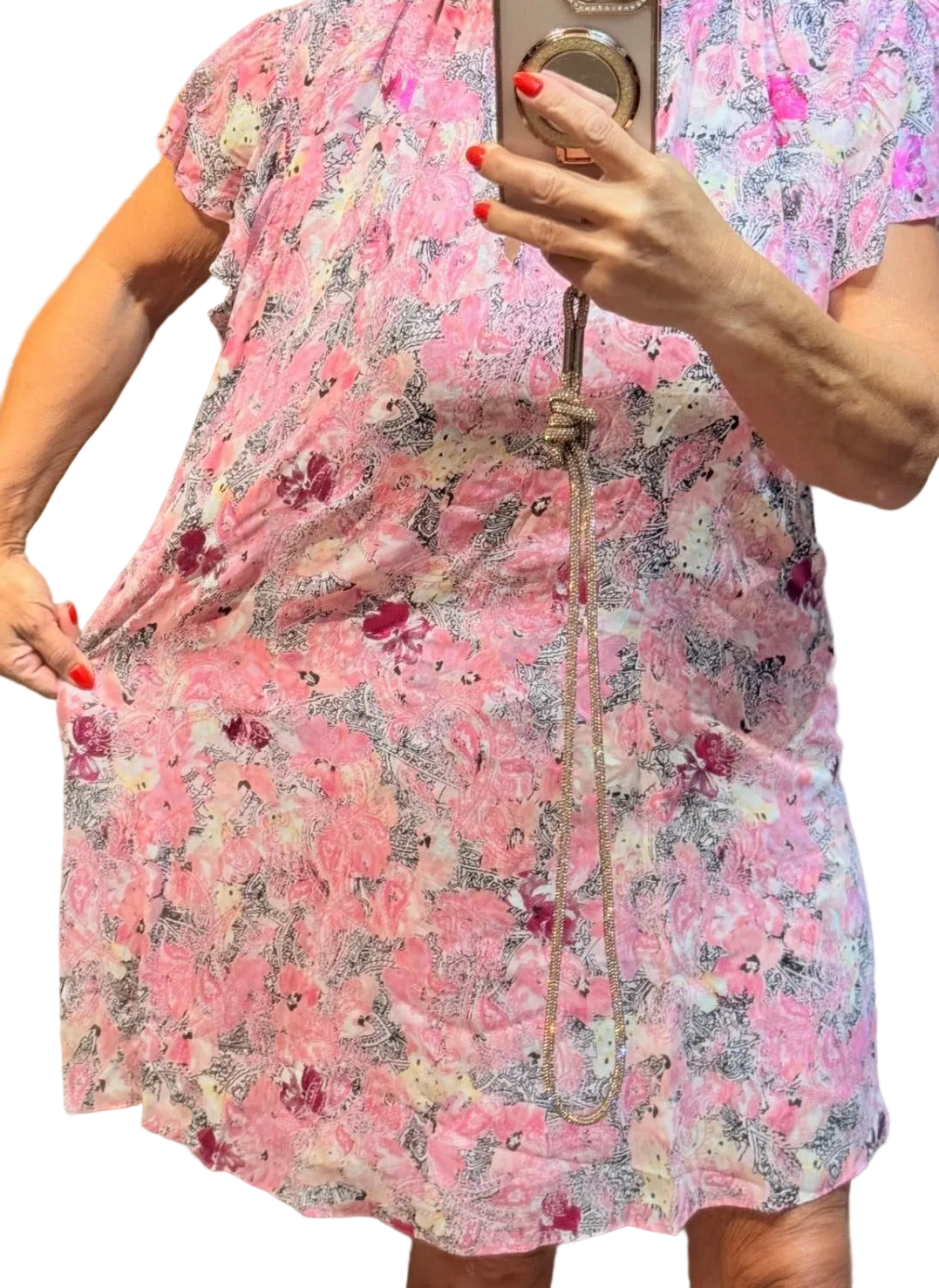 ✨ Neuve 255€ - The Kooples - Robe rose taille unique - ok du 34 au 42 ✨