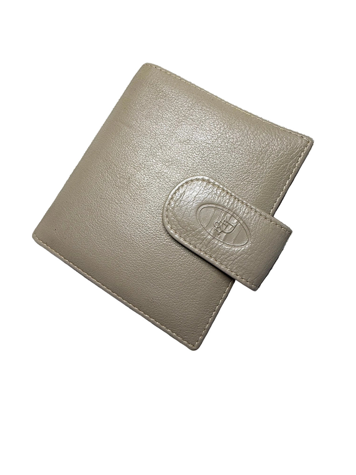 ✨ Christian Dior - Petit Portefeuille Grège en cuir - Mixte ✨