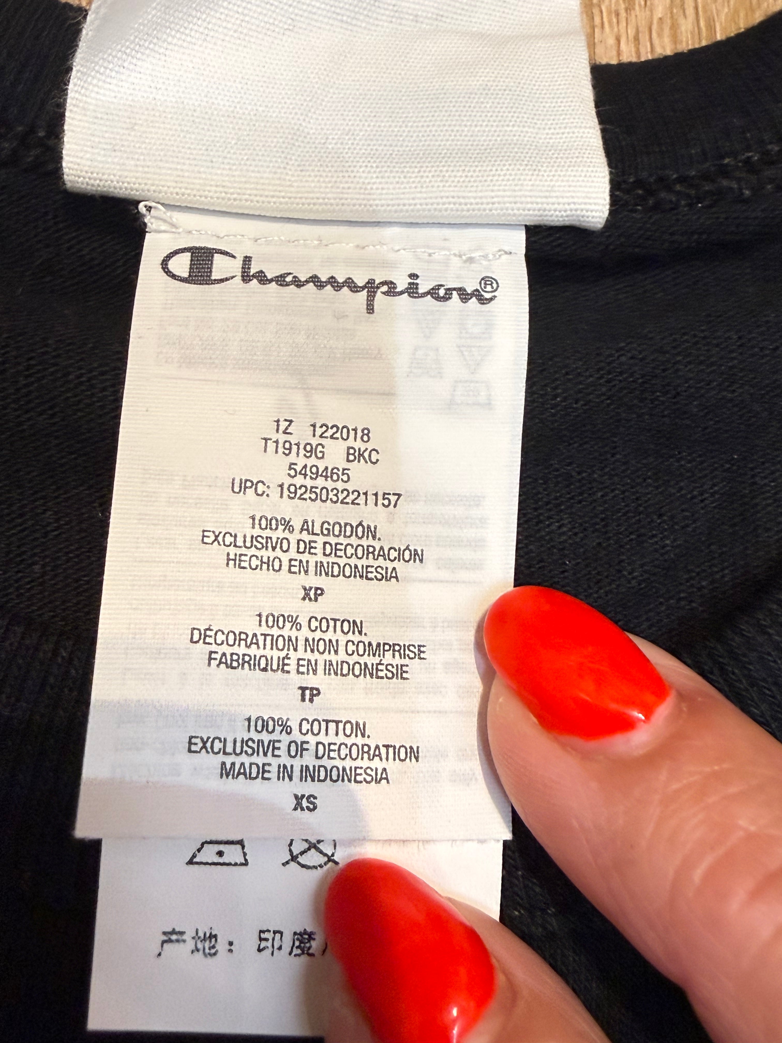 Neuf T Shirt Champion Black XS