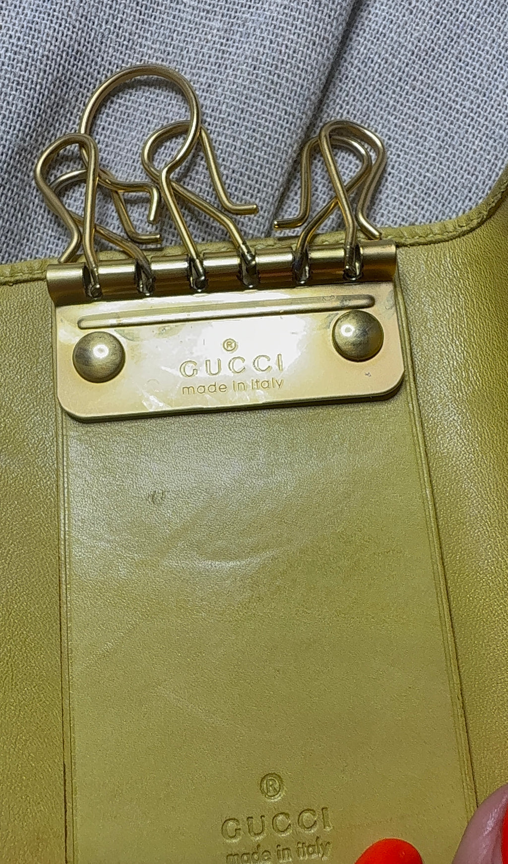 ✨ Gucci - Étui Porte clés - Vintage - 6 crochets - Mixte - GG monogramme ✨