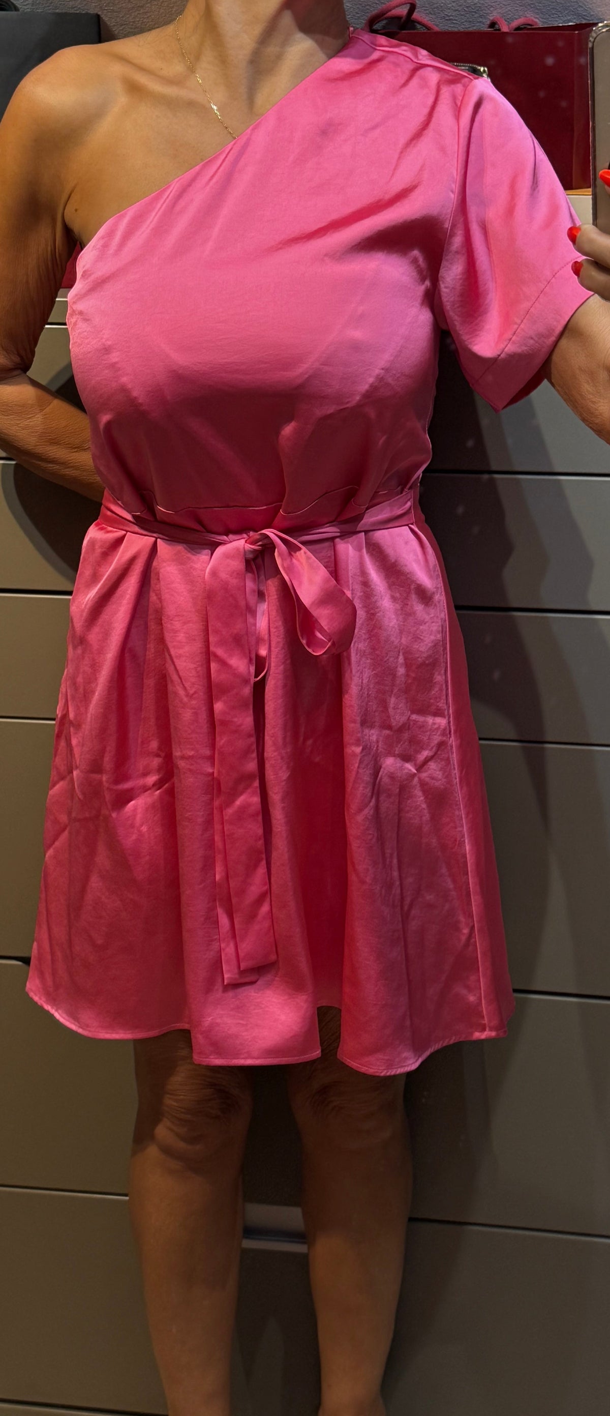 ✨ Neuve 325€ - Claudie Pierlot - Robe asymétrique Rose - T36 ✨