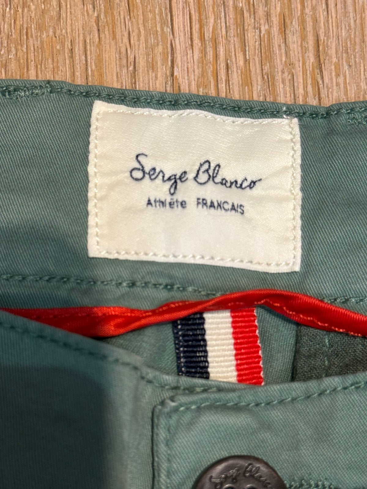 ✨ Neuf 139€ pantalon Serge Blanco vert T28✨
