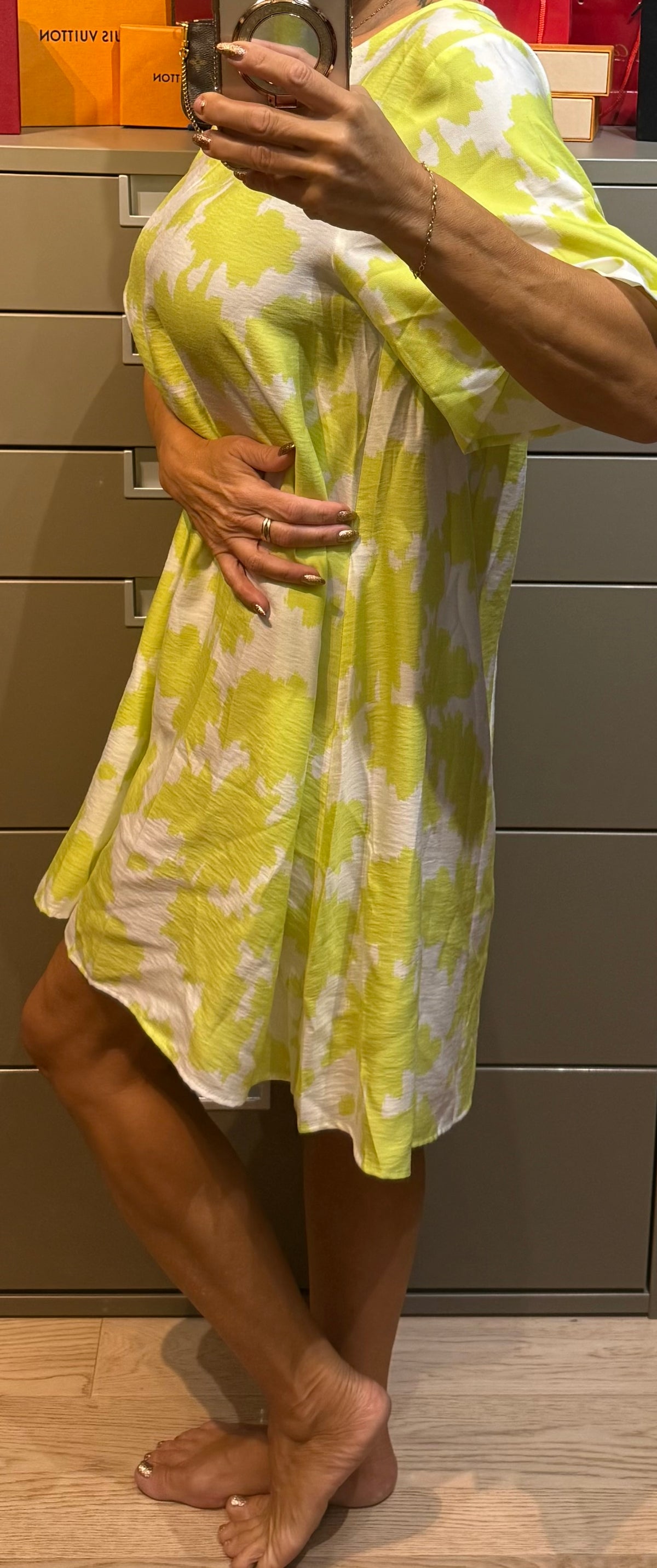 ✨ Neuf 245€ ✨ Armani Exchange - Robe Tunique Lemon - T36 ok 40 ✨