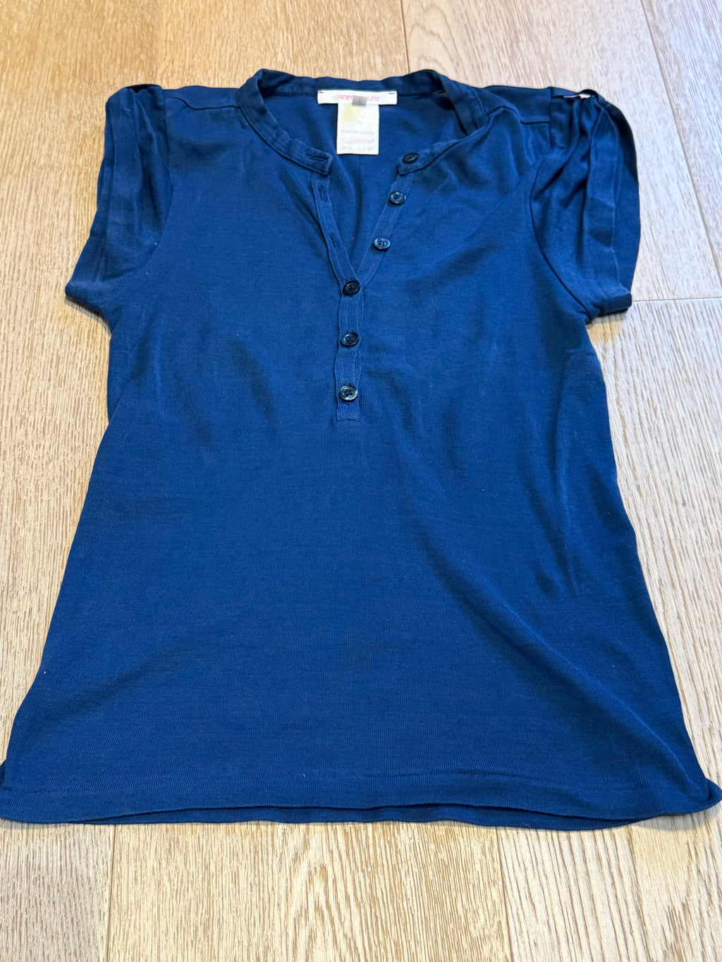 ✨ T-shirt col tunisien Vanessa Bruno – Bleu Marine – Taille 2 (38) ✨