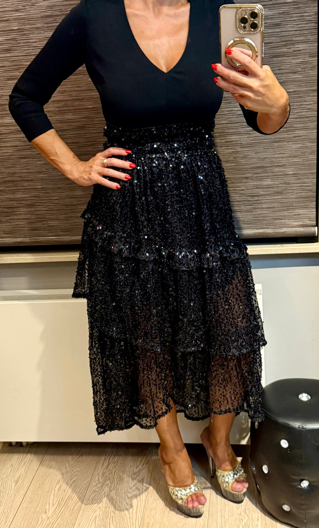 ✨ Neuve Robe de Soirée Sequins Maje XS valeur 540€ ✨