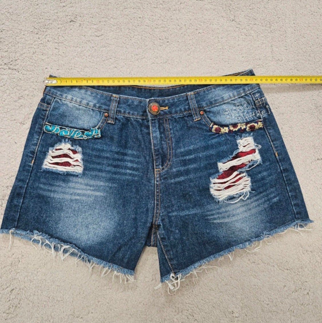 ✨ Desigual - Short en jean - Broderies & Details - T40 ok 42✨