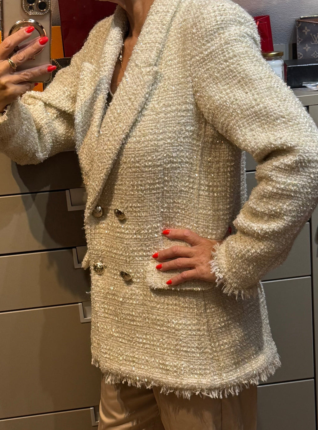 ✨ Neuve 270€ - Impérial - Élégante veste Blazer en tweed - Taille M 38 ✨