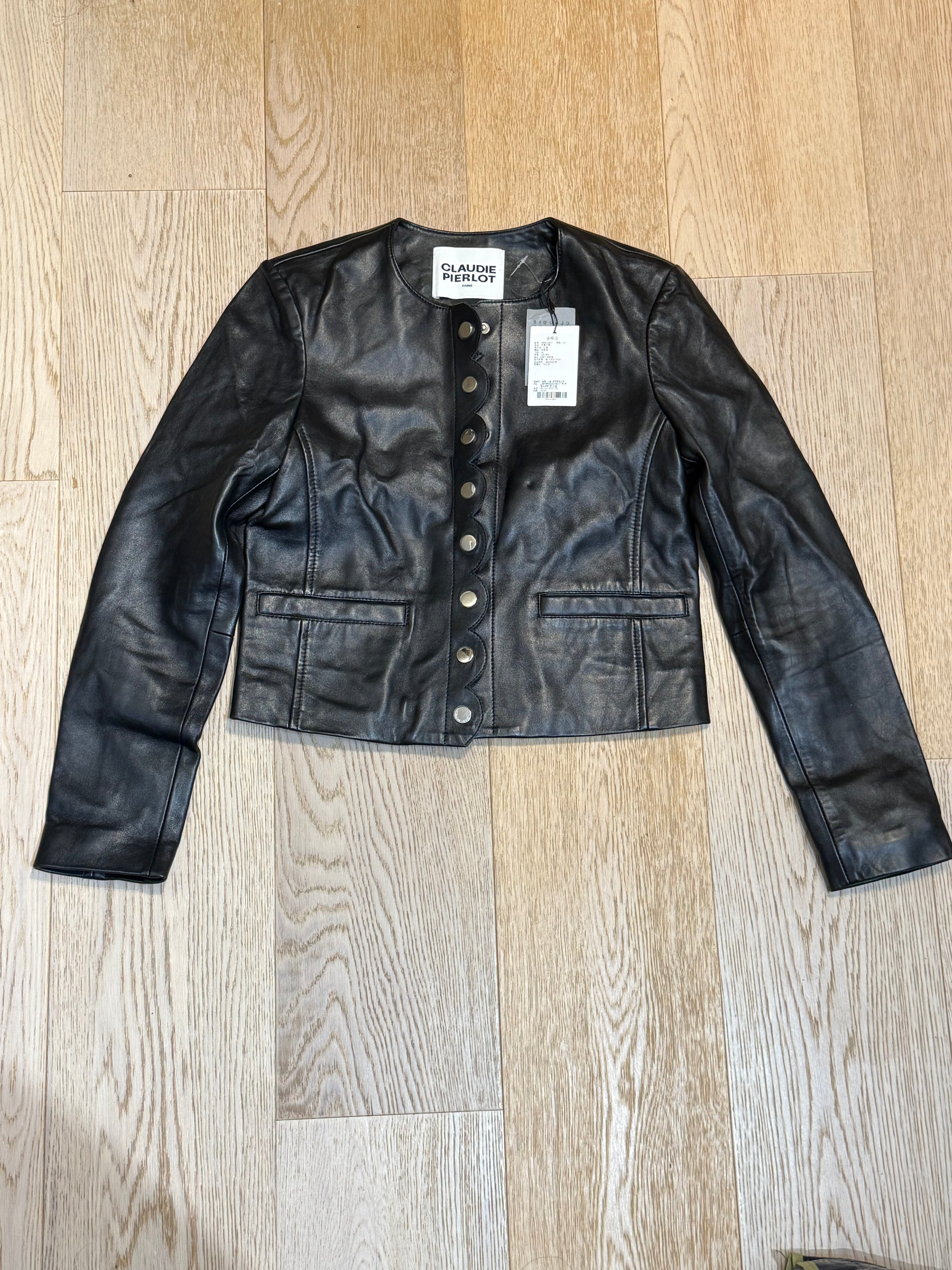 ✨Neuve 495€ Vestz en cuir Claudie Pierlot T34 ✨