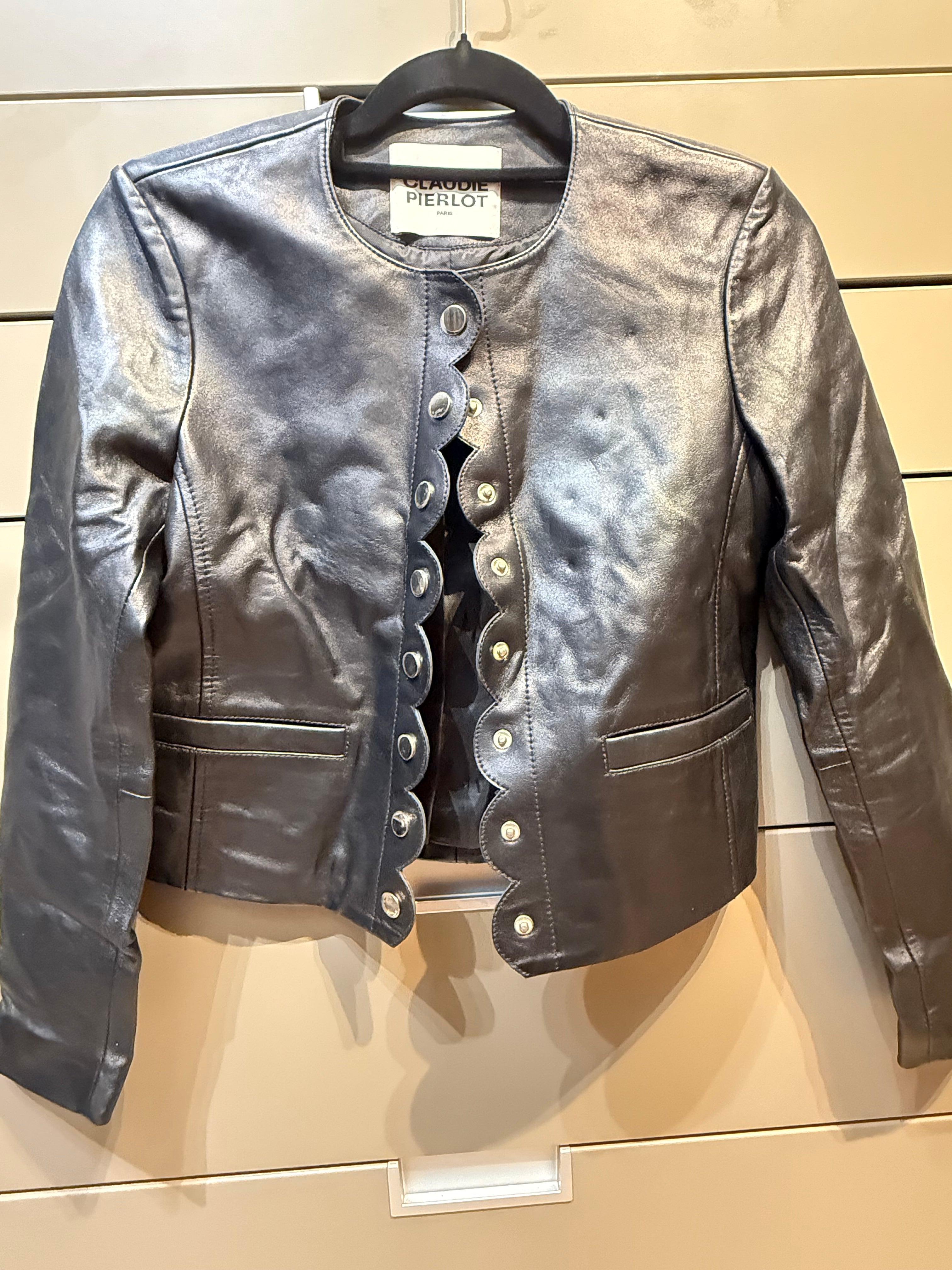 ✨Neuve 495€ Vestz en cuir Claudie Pierlot T34 ✨