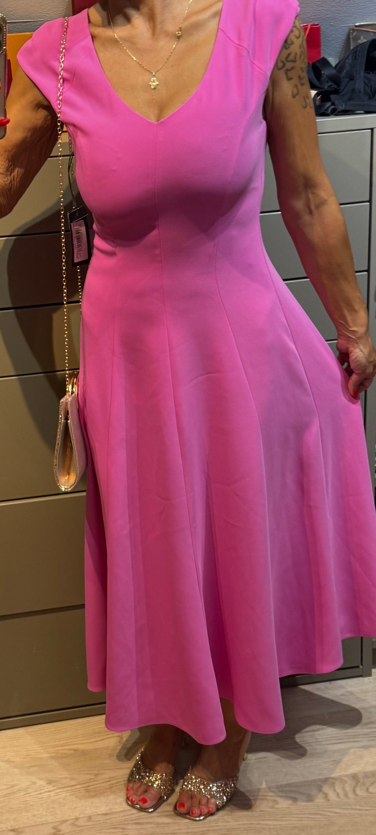 ✨ Neuve 590€ - Emporio Armani - robe longue Fuschia - T36 S ✨
