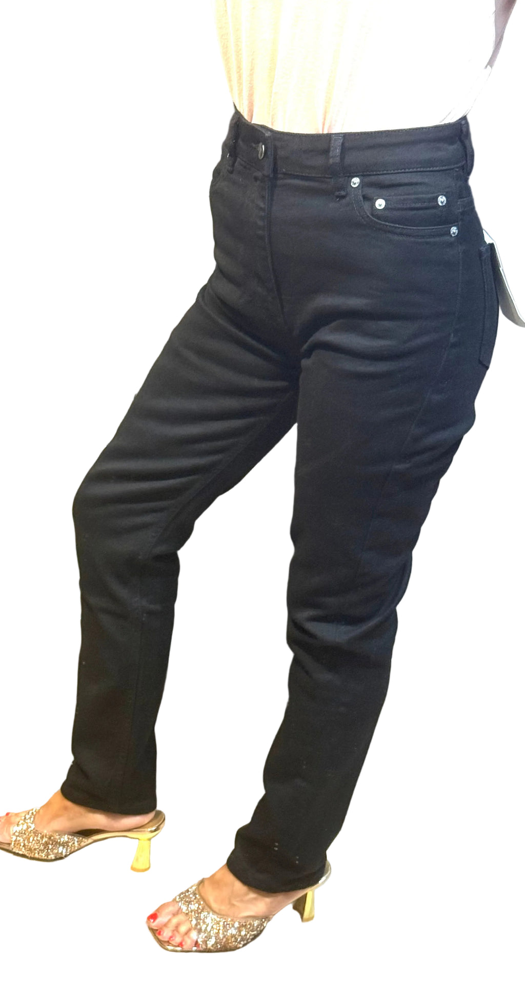 ✨ Neuf 165€ - Ganni - Jean Noir taille haute - W27 L32 ✨