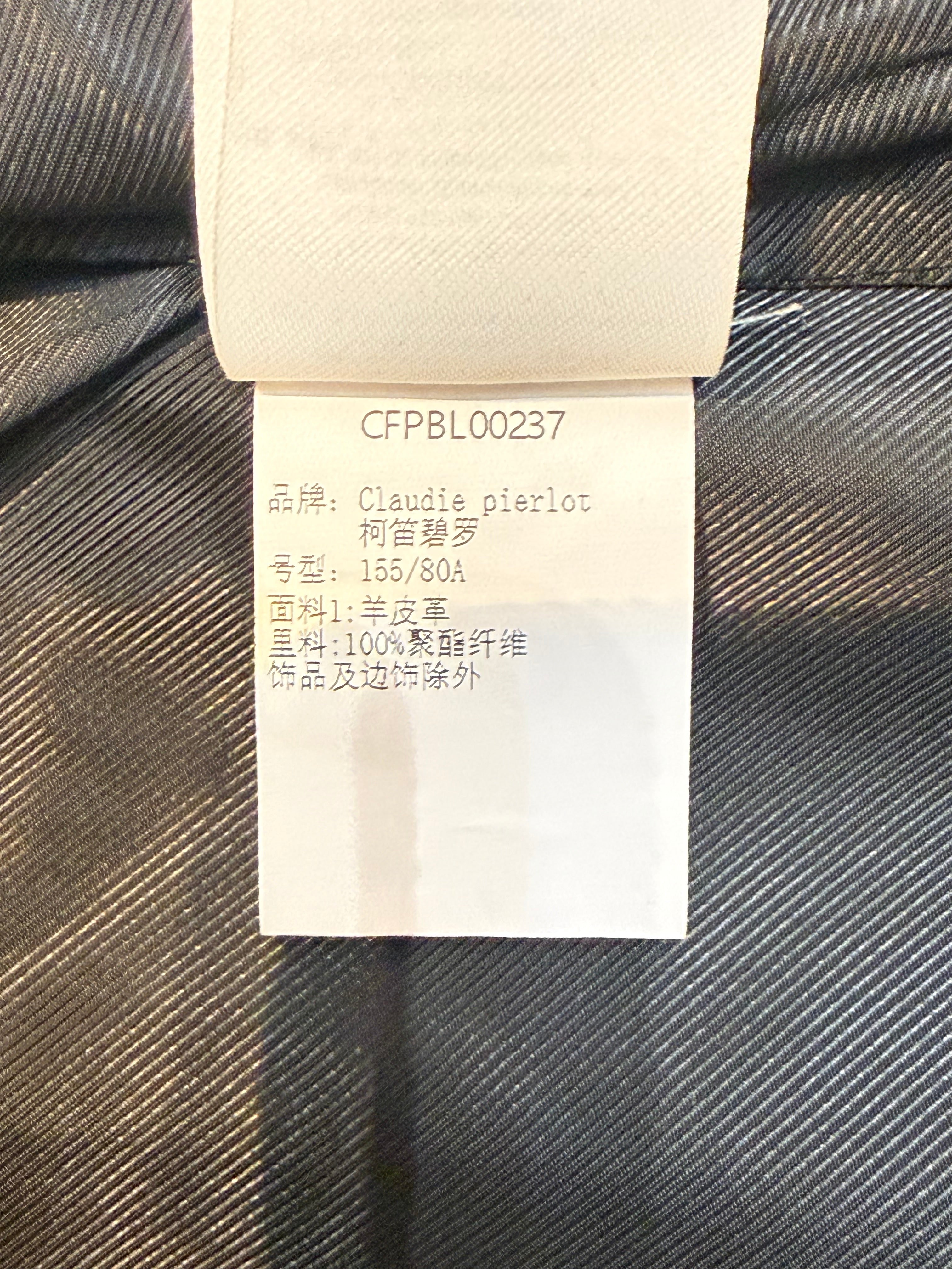 ✨Neuve 495€ Vestz en cuir Claudie Pierlot T34 ✨
