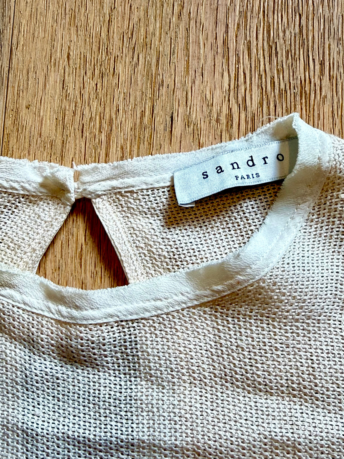 ✨ Sandro Paris - Top en maille dos nu ajouré - 36 ok 38 ✨