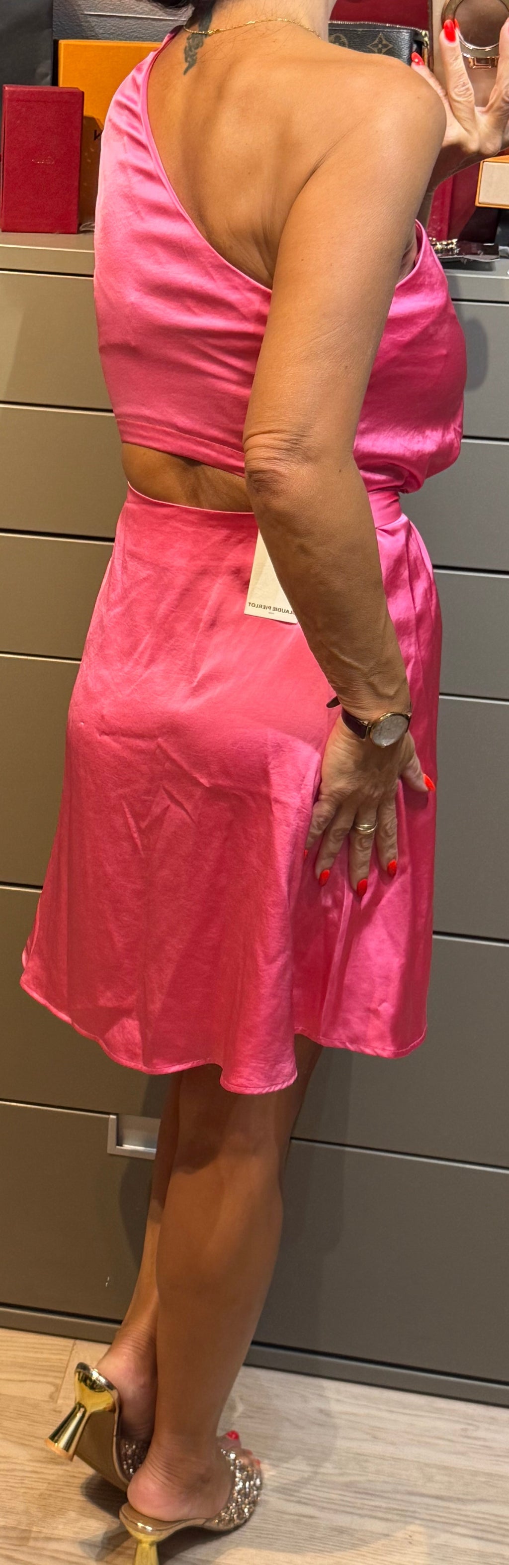 ✨ Neuve 325€ - Claudie Pierlot - Robe asymétrique Rose - T36 ✨