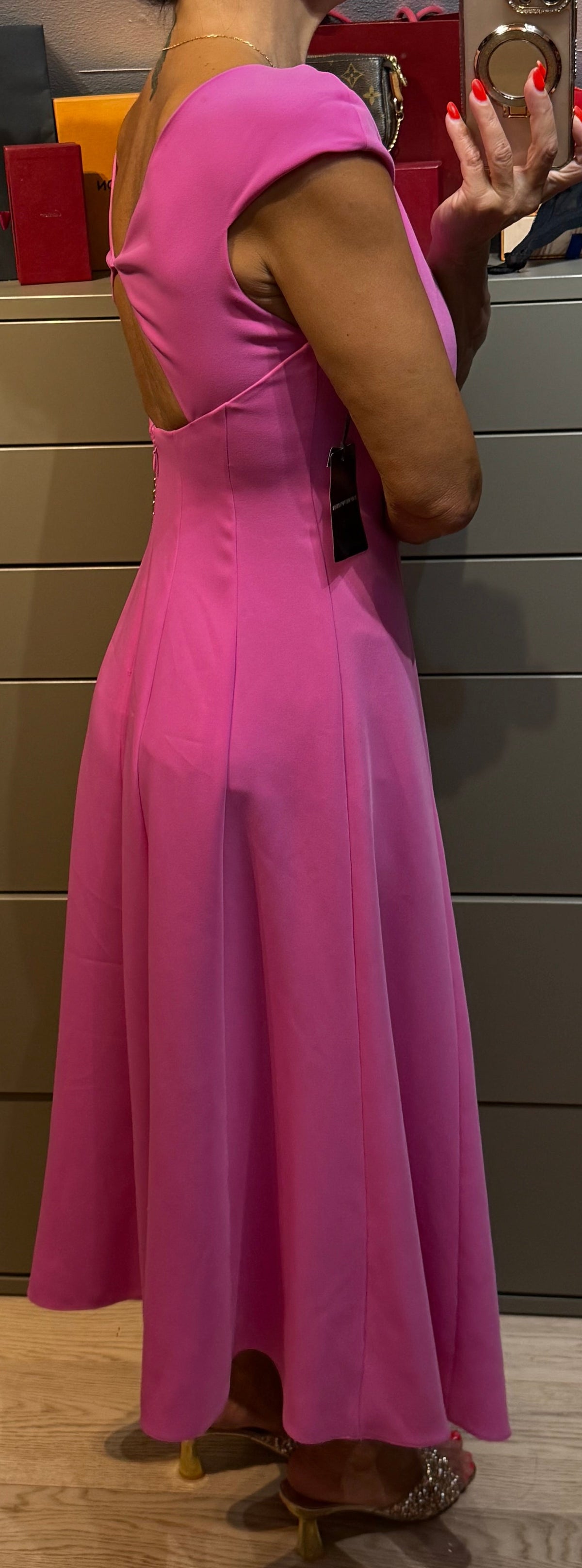 ✨ Neuve 590€ - Emporio Armani - robe longue Fuschia - T36 S ✨