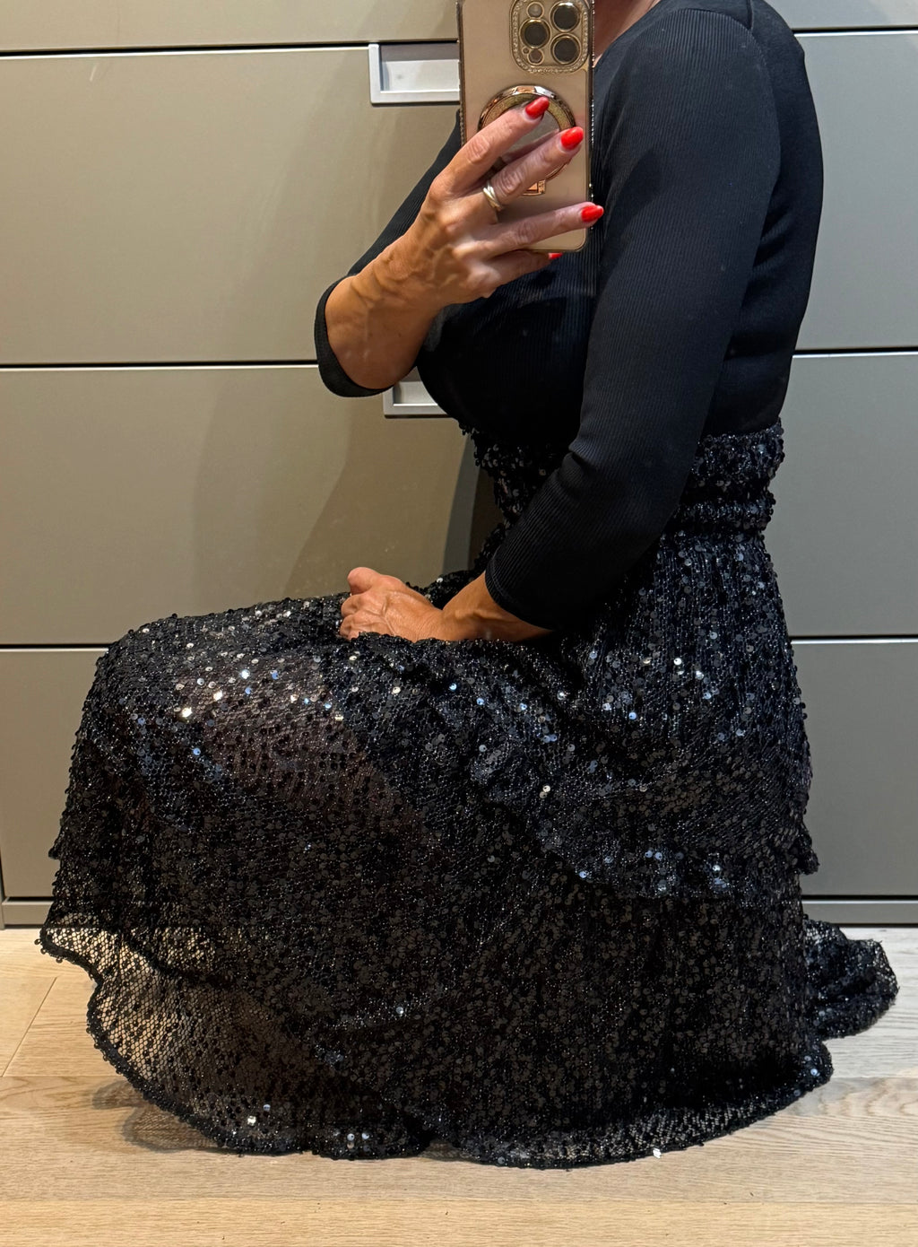 ✨ Neuve Robe de Soirée Sequins Maje XS valeur 540€ ✨