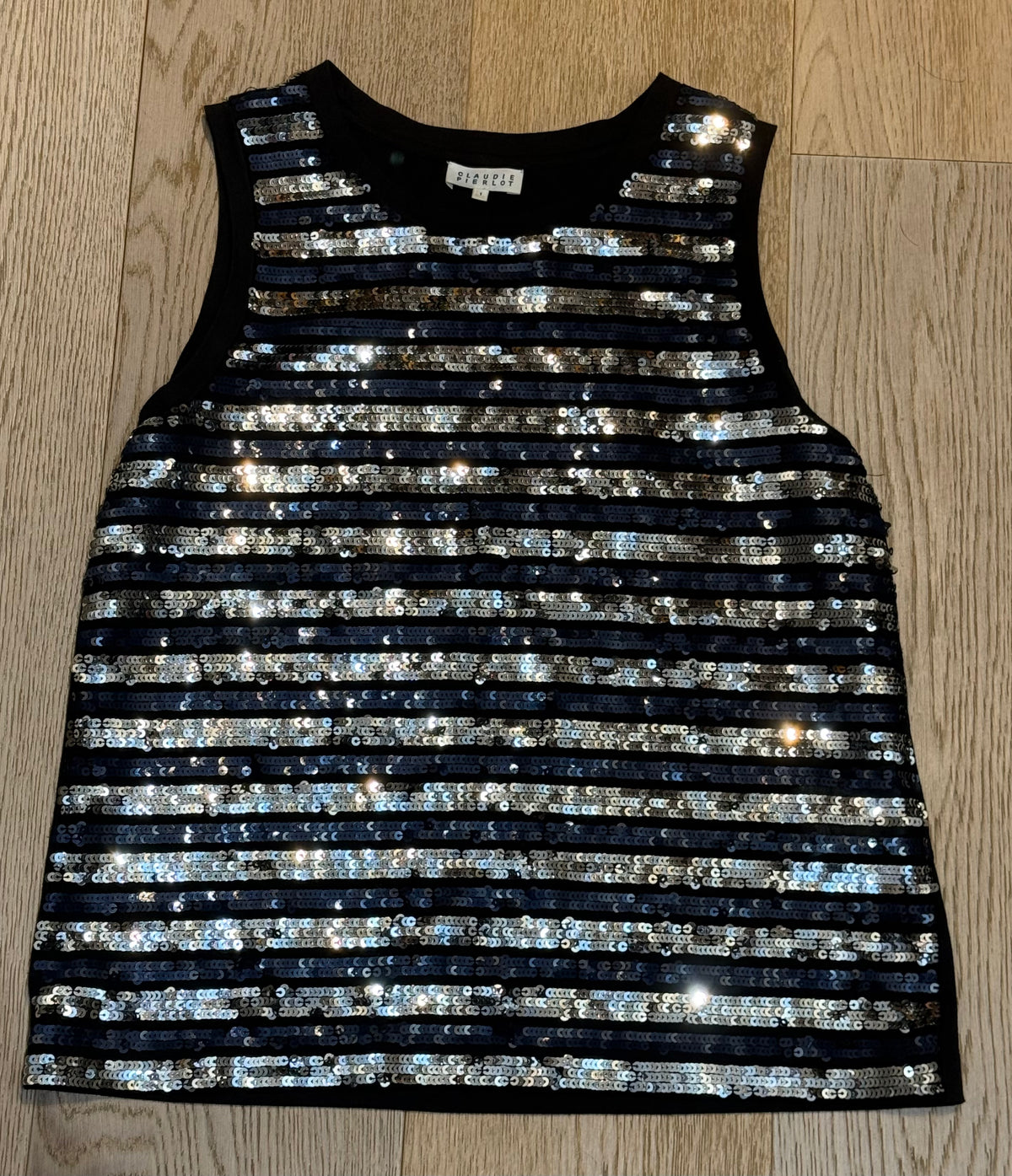 ✨ Claudie Pierlot - Haut sequins rayés - T36 ✨