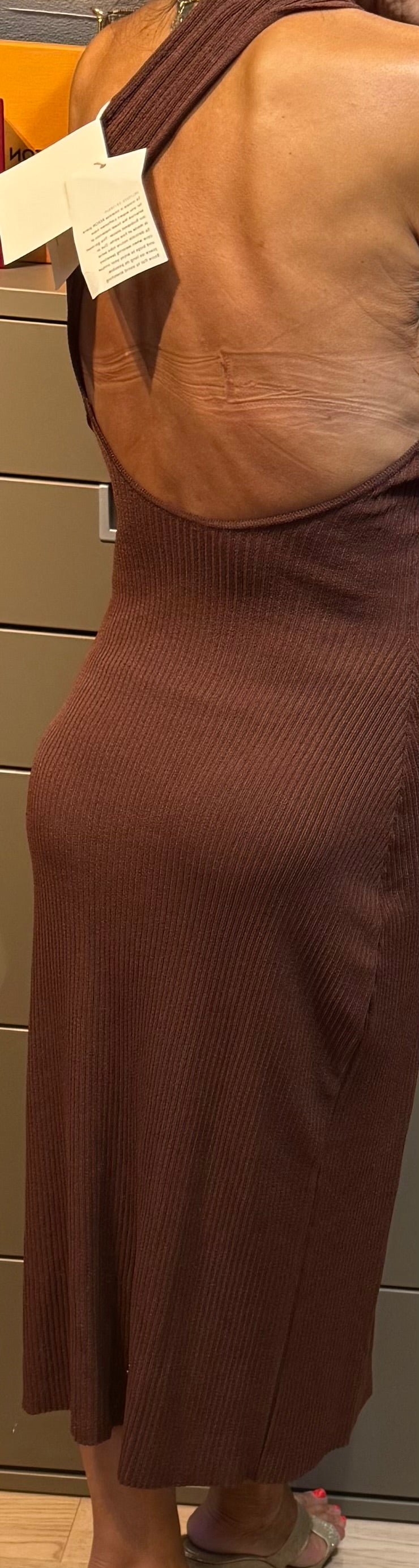✨ Neuve 850€! AERON robe asymétrique marron S ok M ✨