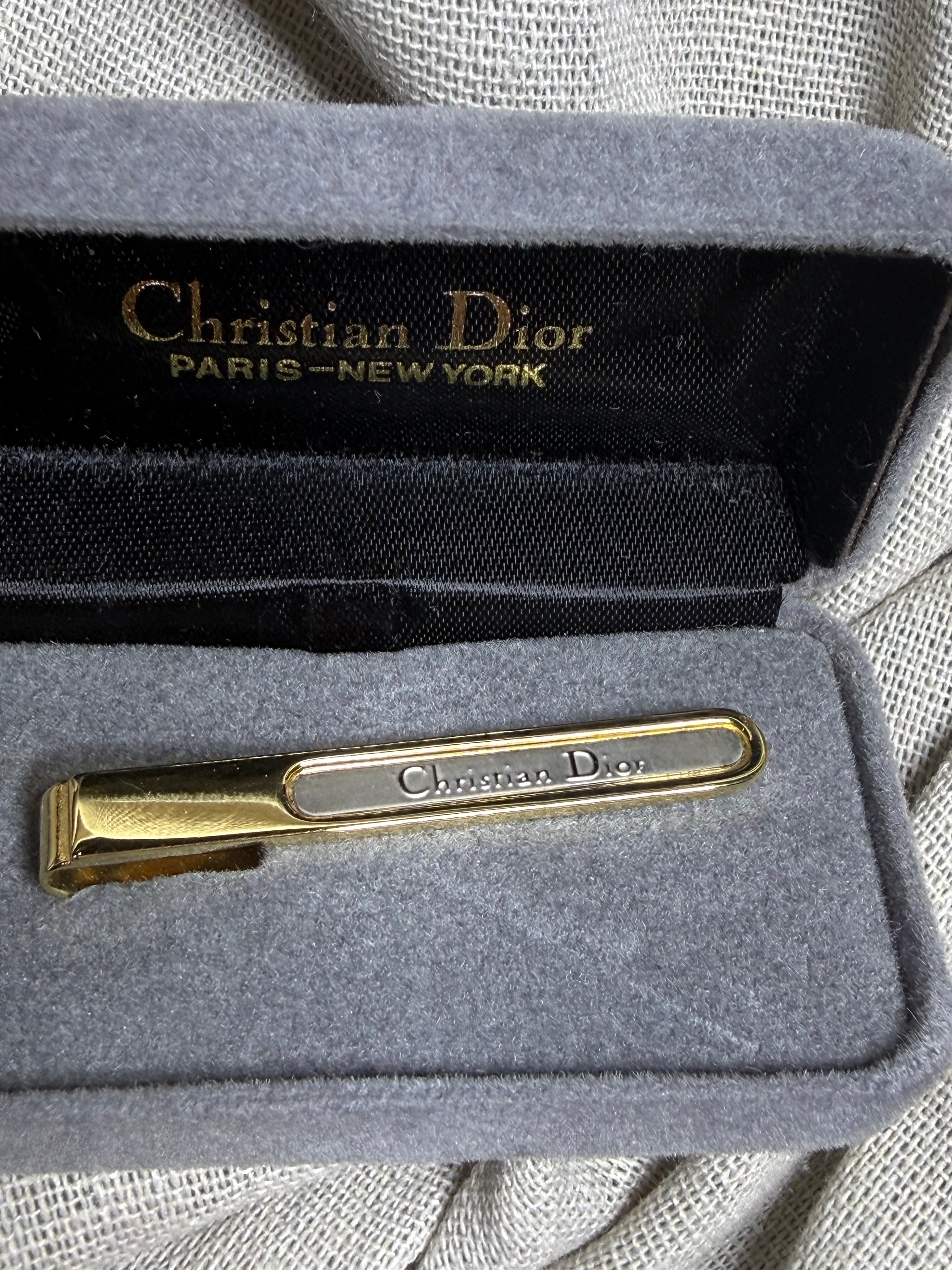 ✨ Pince à cravate avec boîte Christian Dior Vintage – Prestige & Élégance Couture ✨