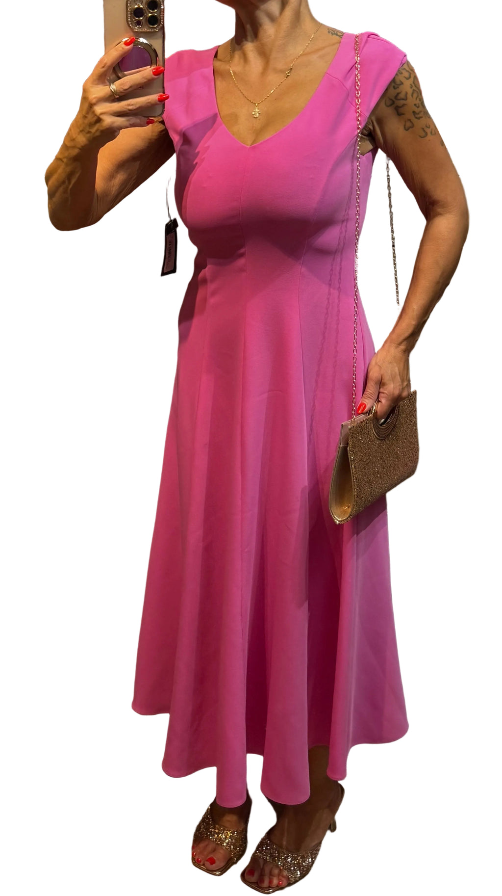 ✨ Neuve 590€ - Emporio Armani - robe longue Fuschia - T36 S ✨
