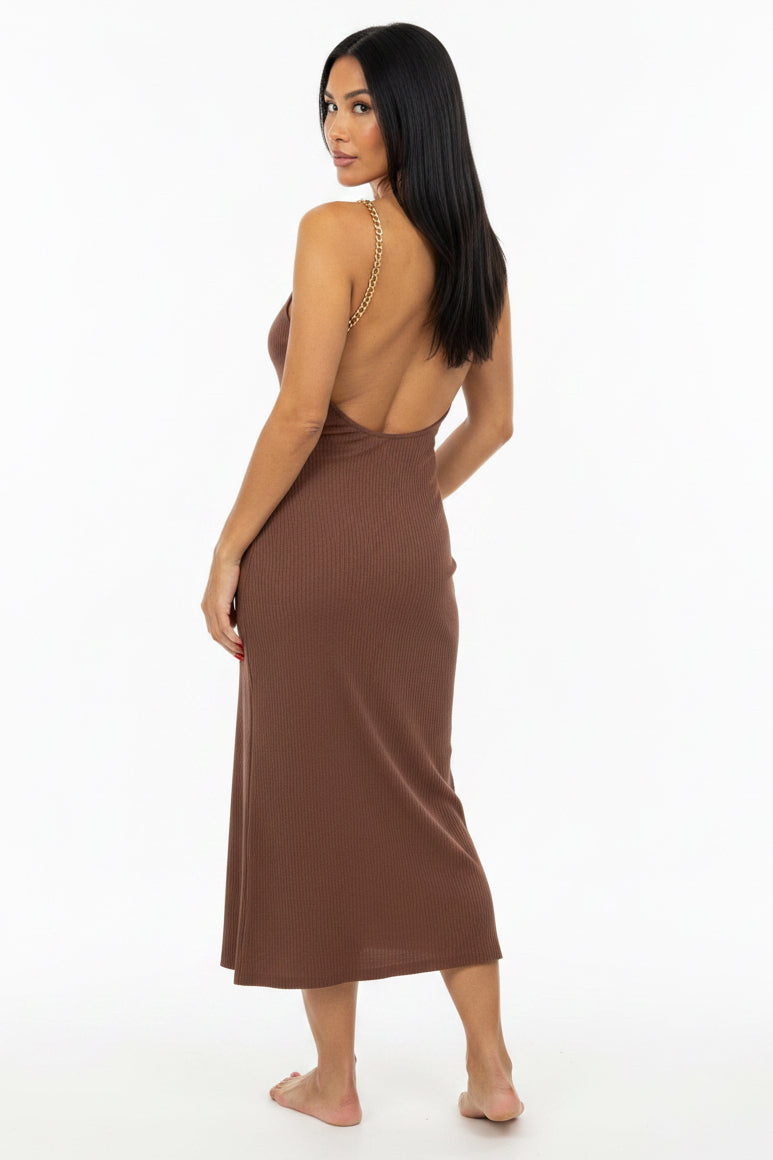 ✨ Neuve 850€! AERON robe asymétrique marron S ok M ✨