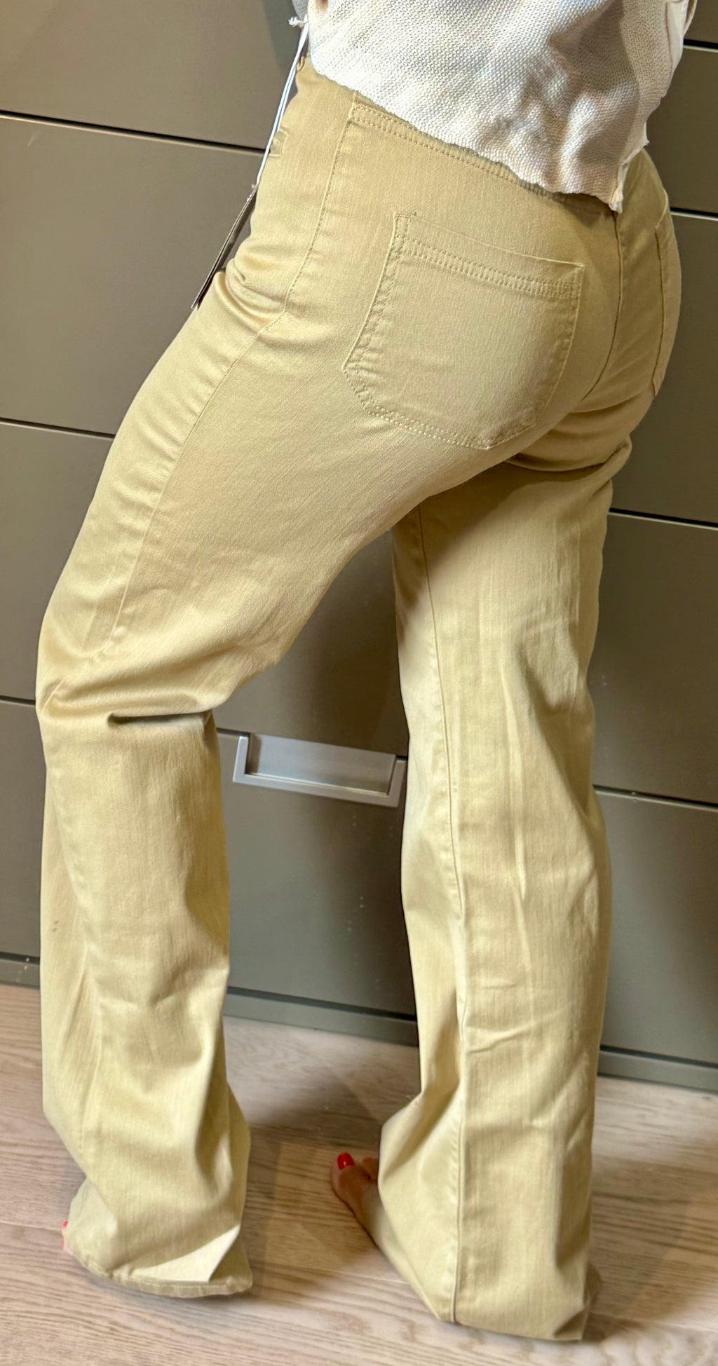 ✨  Neuf 245€ PROTOTYPE UNIQUE Vanessa Bruno – Pantalon Flare Beige (T.36) ✨