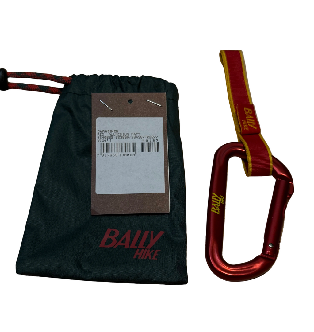 ✨ Neuf 180€ Bally mousqueton porte clés rouge full set ✨