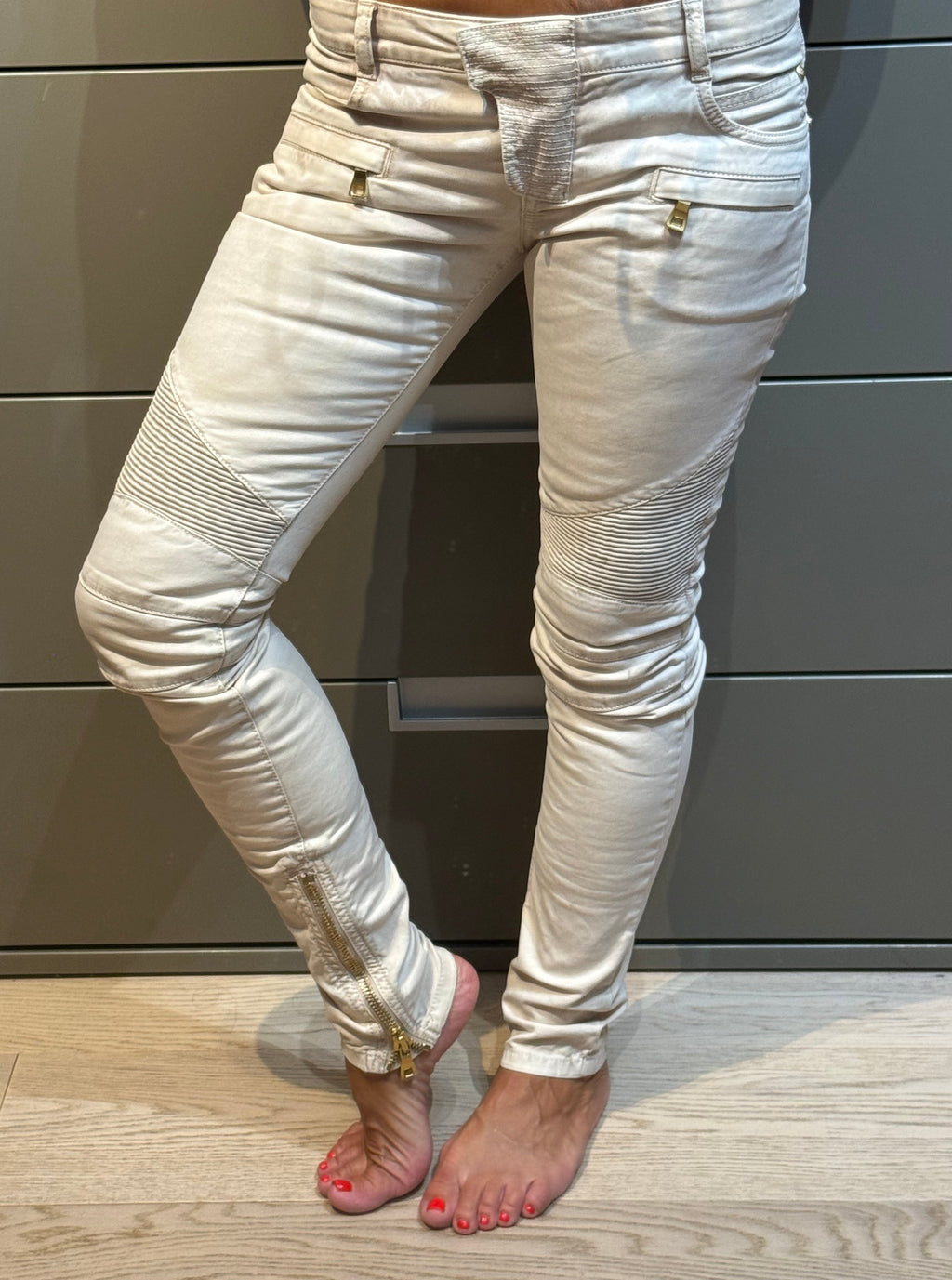 ✨ PIÈCE COLLECTOR – Jean Balmain Blanc Tie-Dye (Taille 36)✨