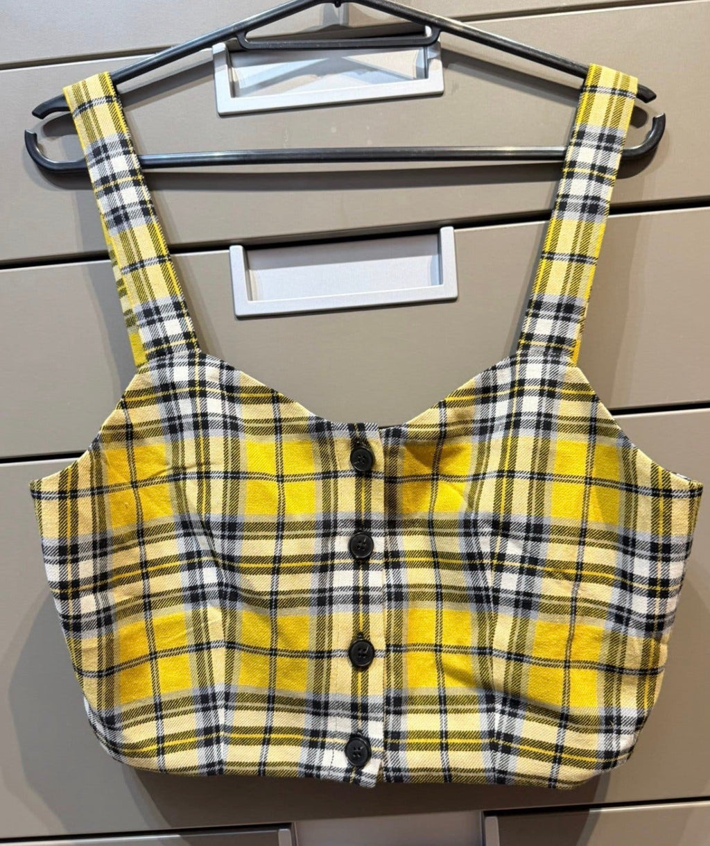 ✨ Neuf 150€ - Maje - Crop Top à carreaux - T36 ✨