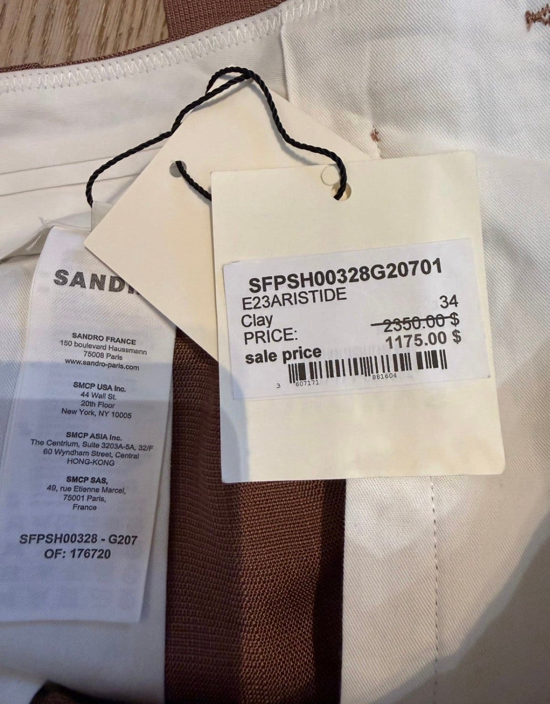 Neuf 225 Sandro Bermuda de costume T34 ok 36