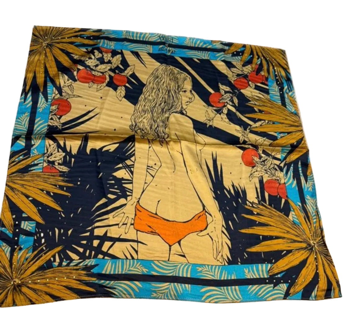 ✨ Neuf 59€ - Wild - carré 54x54 - foulard Palm Lady ✨